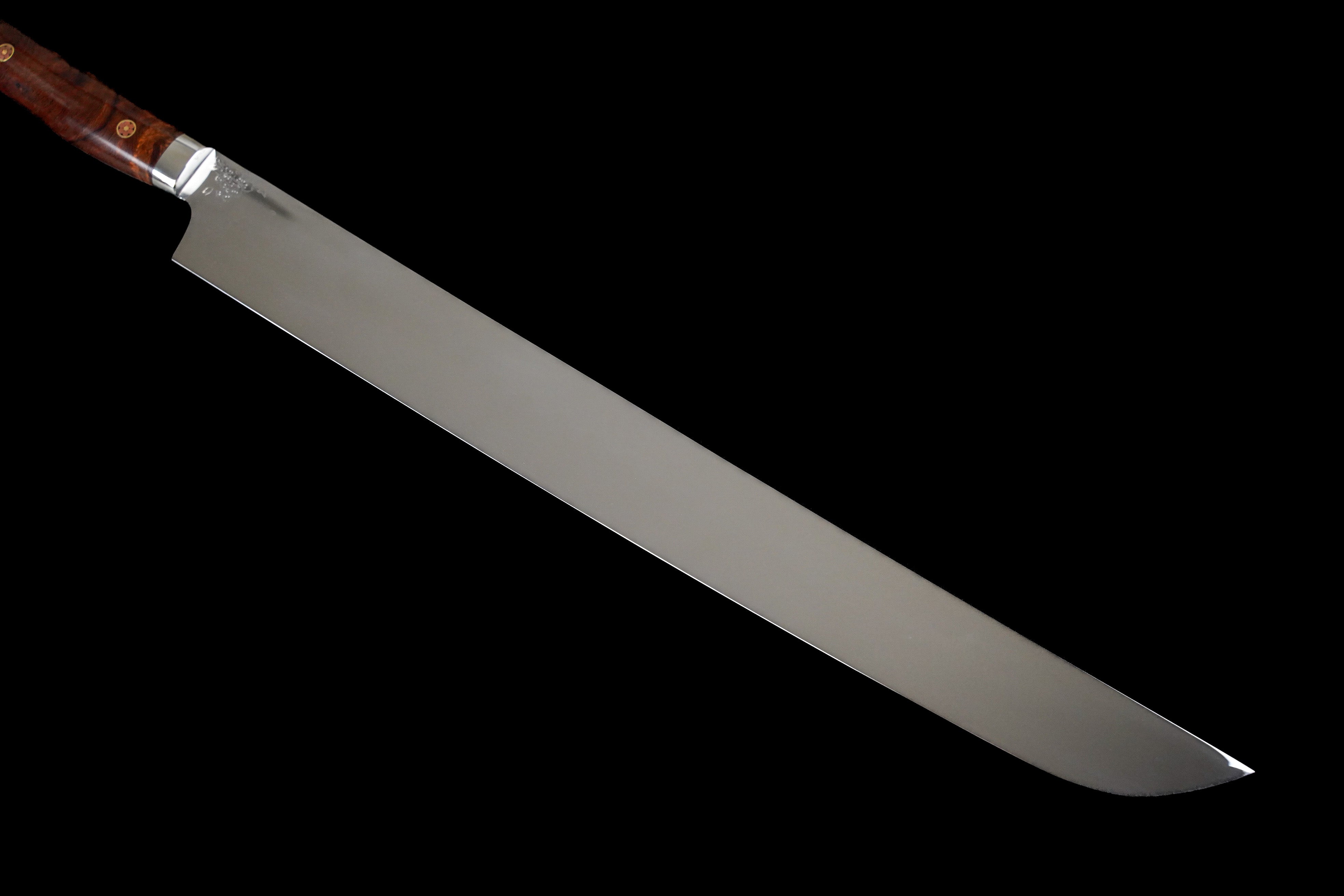 Premium Ikeda Yoshikazu 390mm White #3 Moon Honyaki Sakimaru Knife - Japanese Chef's Knife for Sushi, Sashimi & Precision Cutting - Perfect for Professional Chefs & Home Cooking Enthusiasts