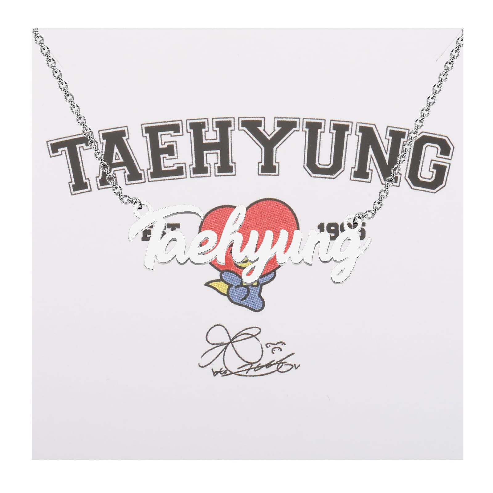 Kpop Singer Necklace with Card - Official Kpop Merchandise & Jewelry Gift for Fans - Perfect for Concerts, Birthdays, and Kpop Fan Events