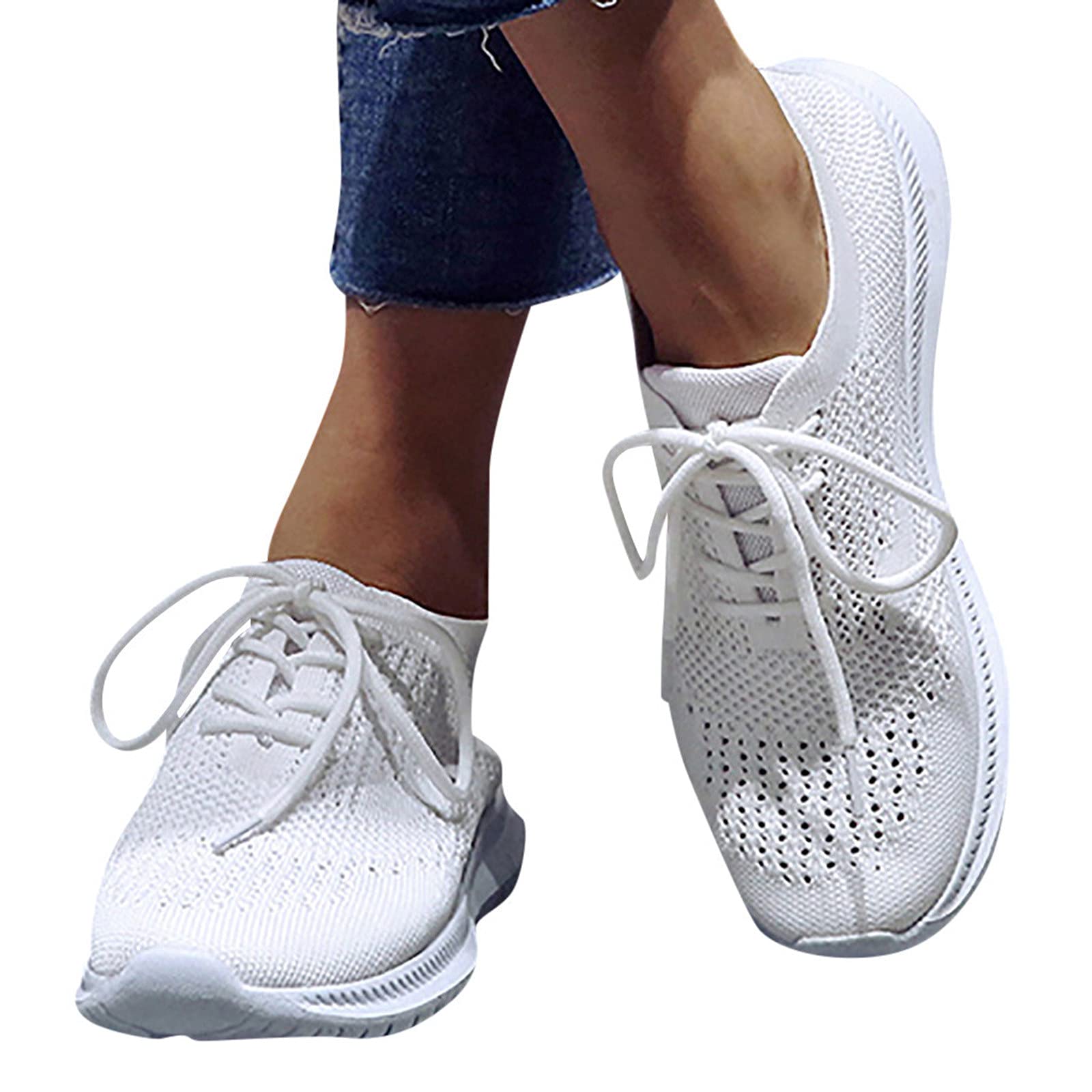 AODONG Women's Slip-On Sneakers - Lightweight Walking Shoes for Women, Comfortable Running Shoes with Knotbow Design, Breathable Canvas Casual Shoes for Walking, Running, Travel & Everyday Wear