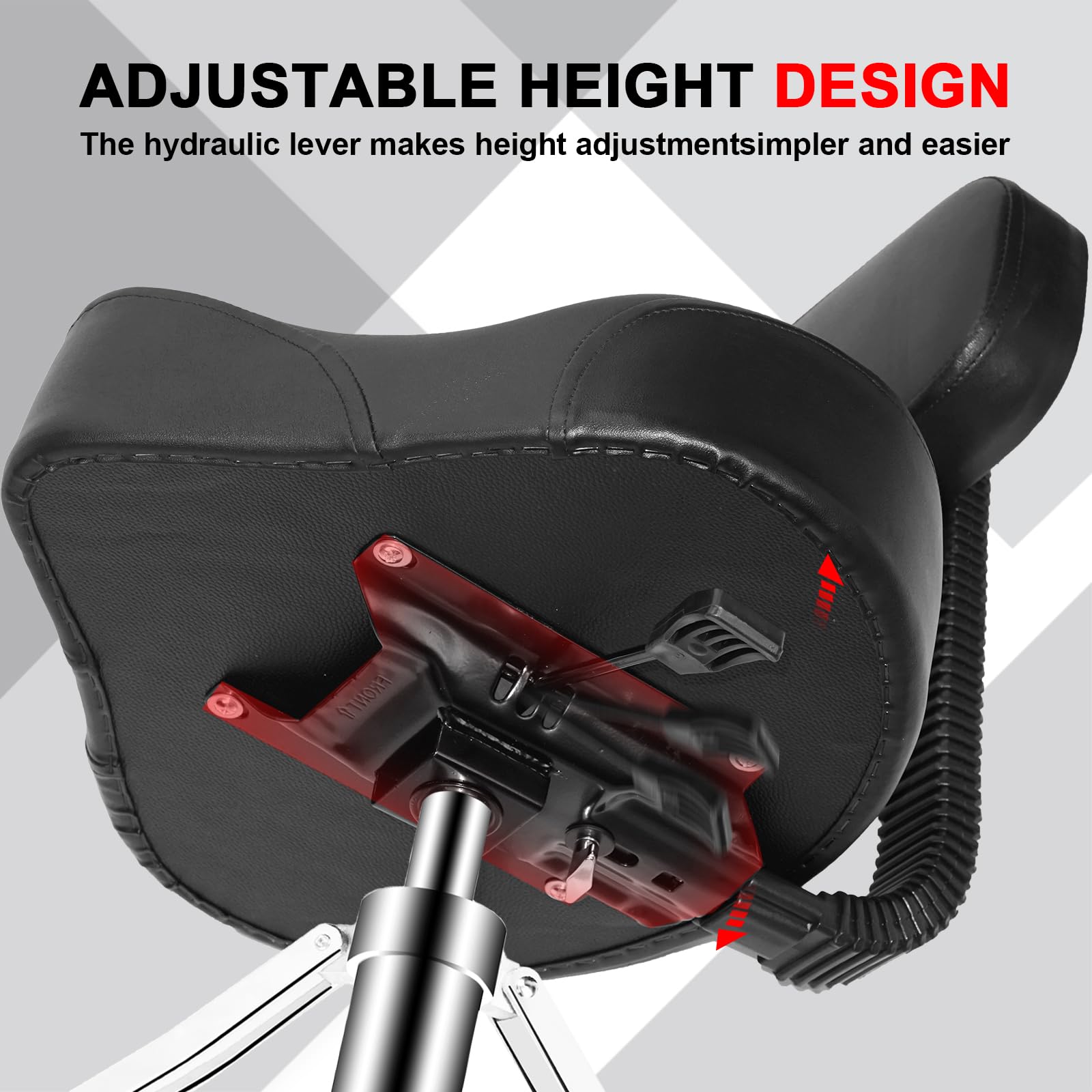 **Adjustable Hydraulic Drum Throne with Memory Foam & Removable Backrest – Portable Motorcycle-Style Drum Stool for Adults – Black PU Drum Seat – Perfect for Drummers, Studio Sessions & Live Performances**