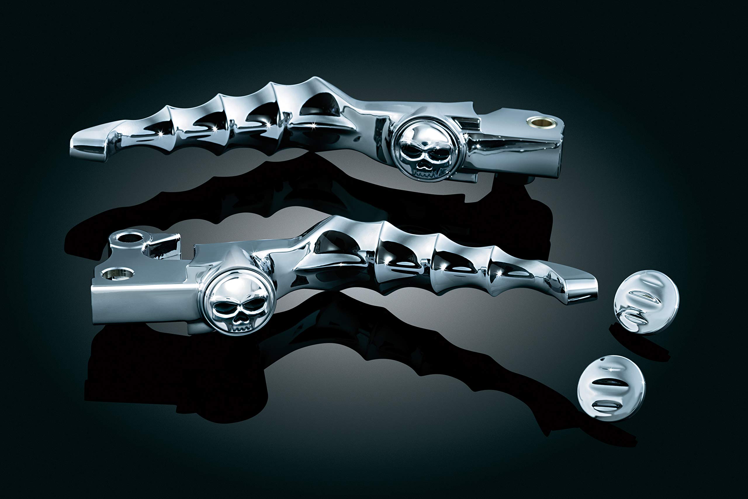 Kuryakyn 1060 Chrome Zombie Clutch & Brake Levers for 2004-2013 Harley-Davidson Sportster - Motorcycle Handlebar Accessories (1 Pair) - Perfect for Custom Bike Builds and Zombie-Themed Rides
