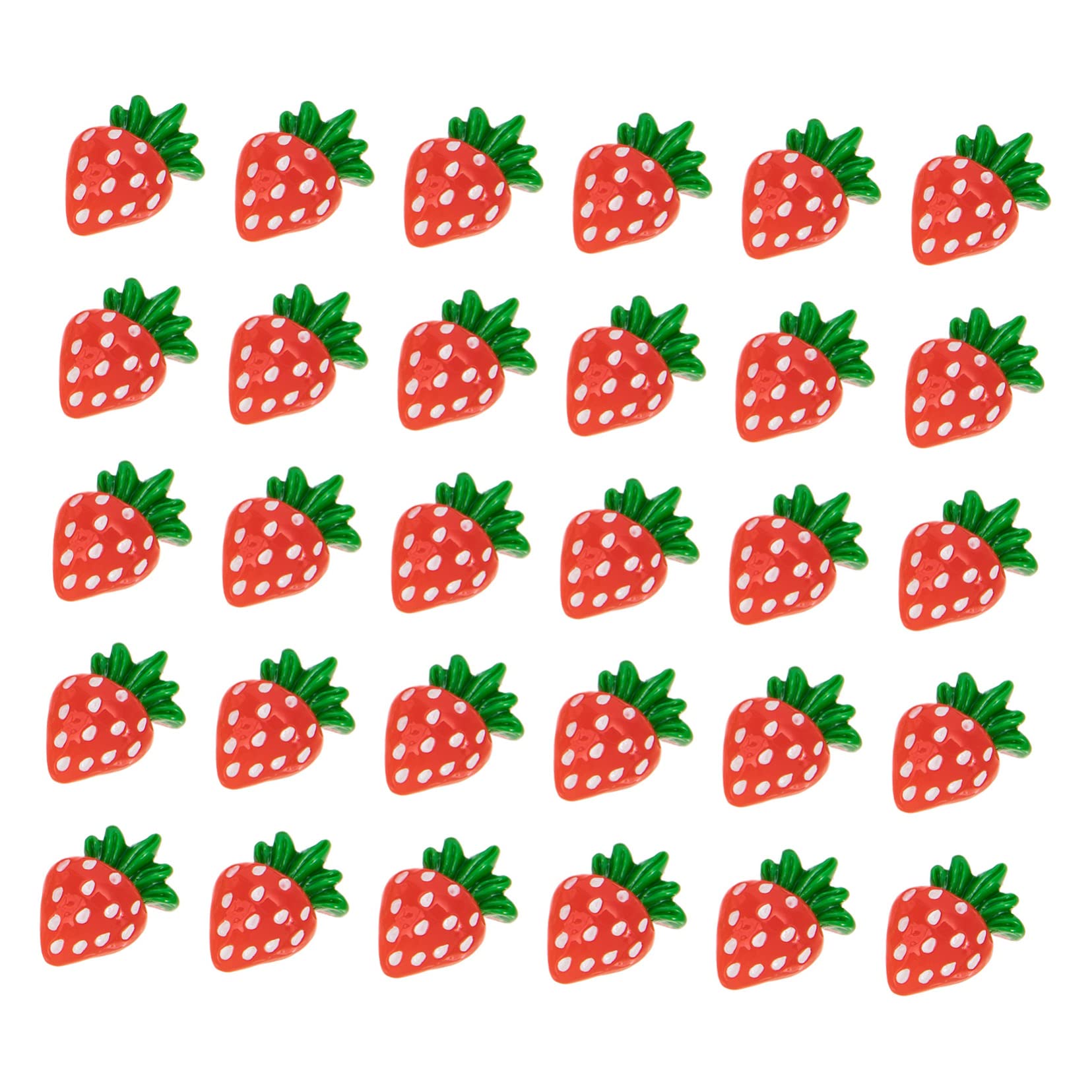 KALLORY 30pcs Nail Art Gems & Rhinestones - 3D Fruit Charms, Strawberry Nail Stickers for Acrylic Nails, Kids Nail Decorations | Perfect for DIY Manicures, Salon Nail Art, and Party Nail Designs