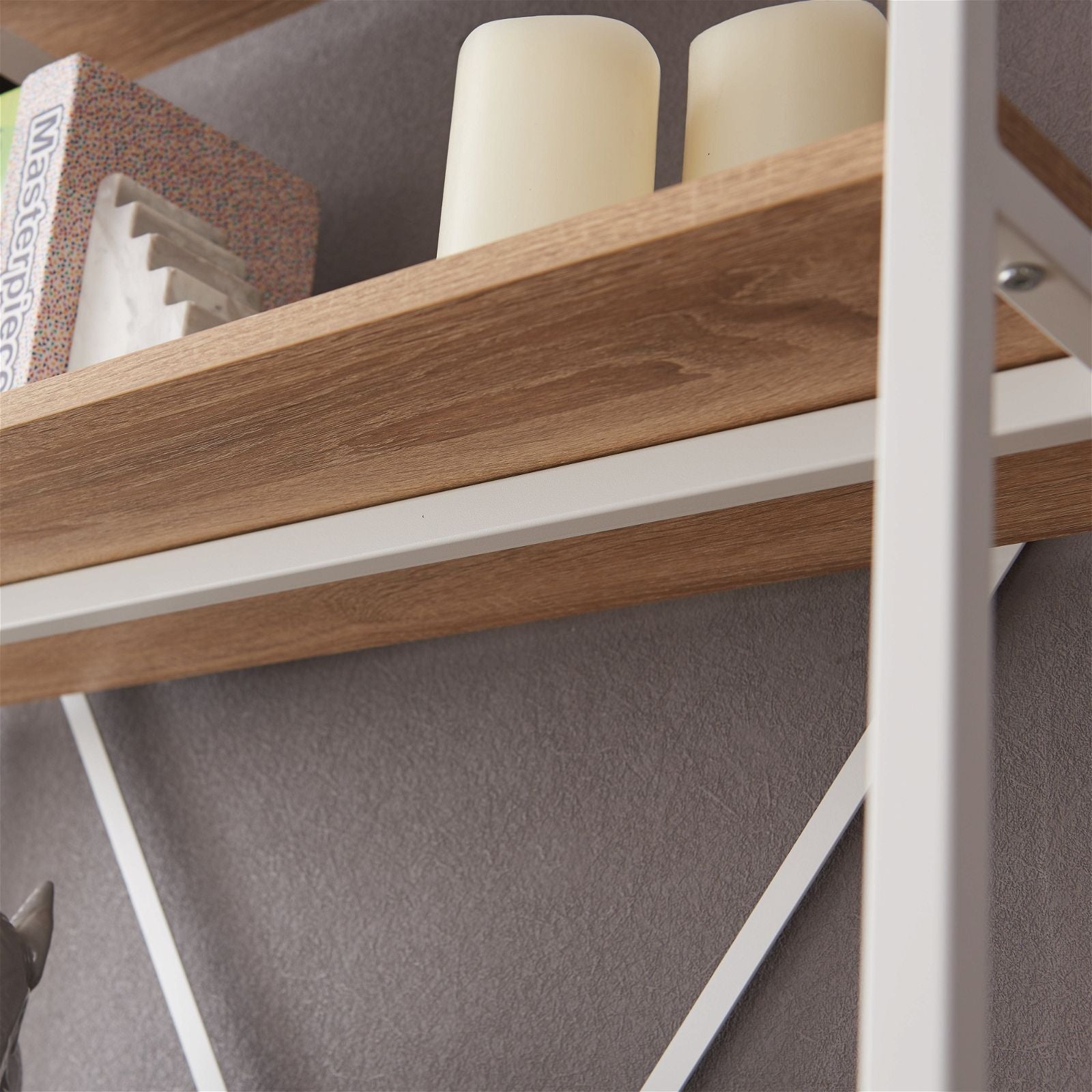 Workzone™ ASPECT 1800 Oak Bookcase - Modern Wood Bookshelf for Living Room, Office & Home Library Storage