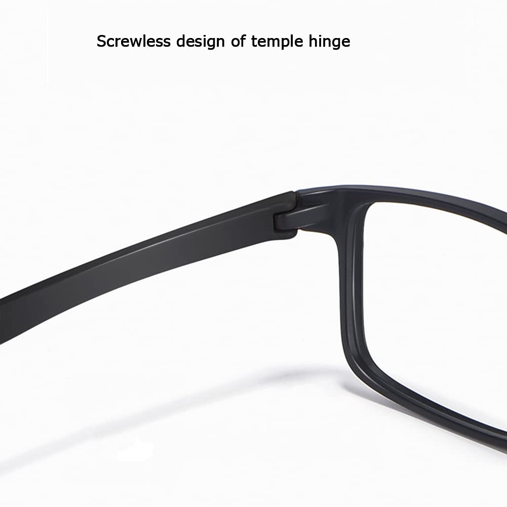 Blue Light Blocking Reading Glasses - Lightweight Anti Eye Strain Computer Glasses with Spring Hinge for Men & Women - Perfect for Office Work, Screen Time, and Digital Eye Fatigue Relief