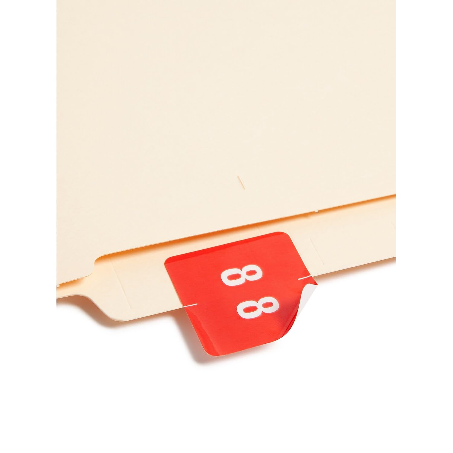 Smead 67428 Red End Tab Labels - Number 8 for Office Filing
