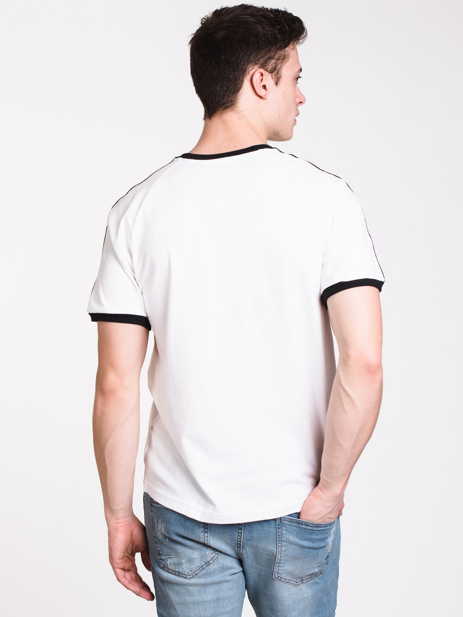 Adidas 3 Stripes T-Shirt for Men - Classic Cotton Crewneck Tee - Casual & Athletic Wear - Gym, Running, Street Style