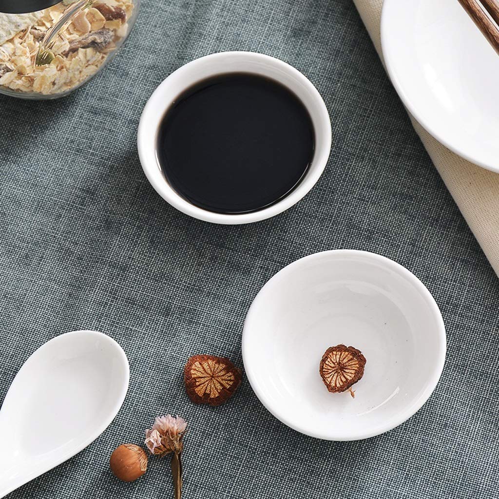 10-Piece Ceramic Appetizer Plates Set - 3-Inch & 4-Inch Ramekins for Dips, Sauces, Spices | Perfect for Party Serving, Tomato Sauce, Vinegar, Sugar & Salt | Ideal for Dinner Parties, Appetizers & Home Entertaining