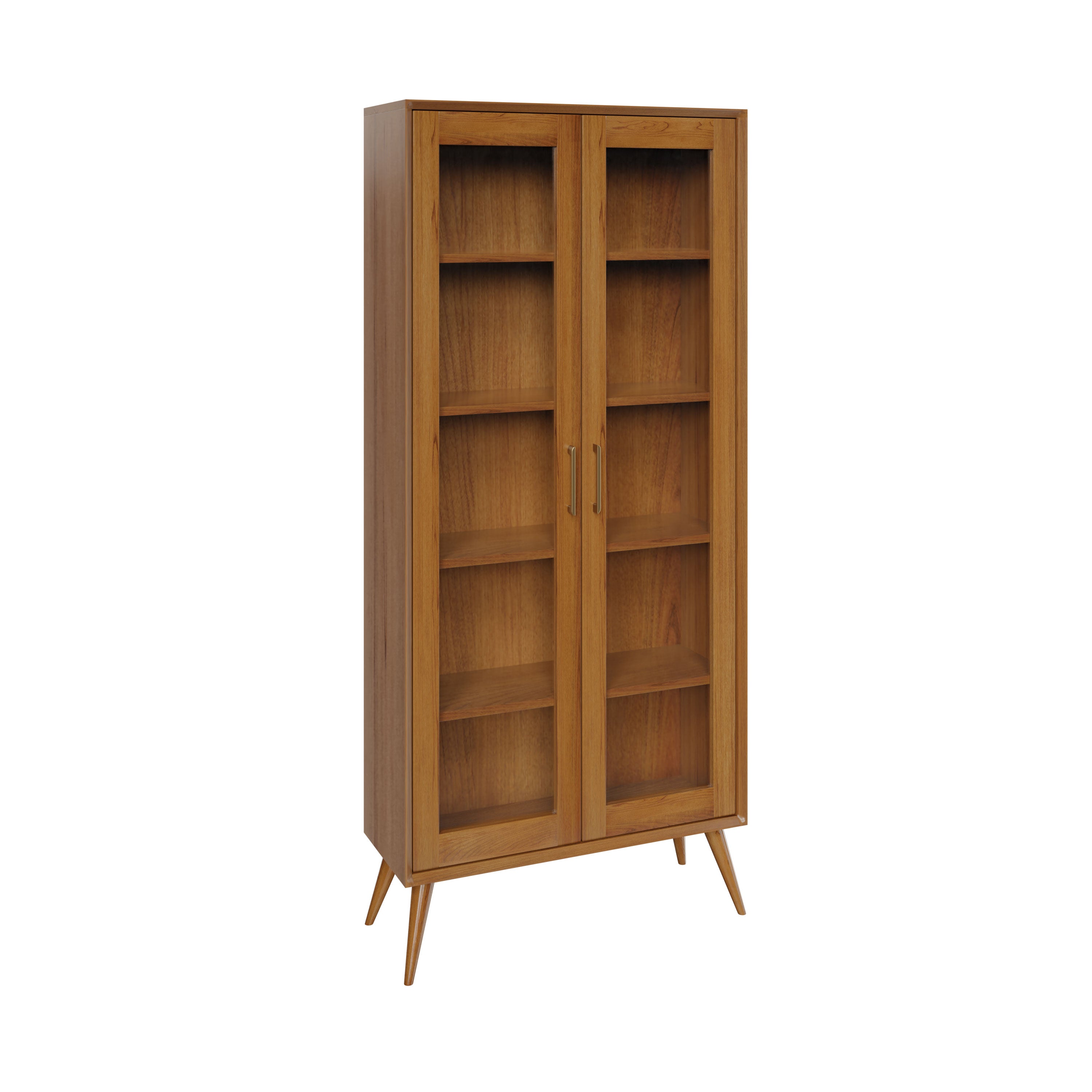 South Shore Bookcase with Full Doors - Stylish Storage for Home Office, Living Room & Bedroom - Perfect for Organizing Books, Decor & Essentials