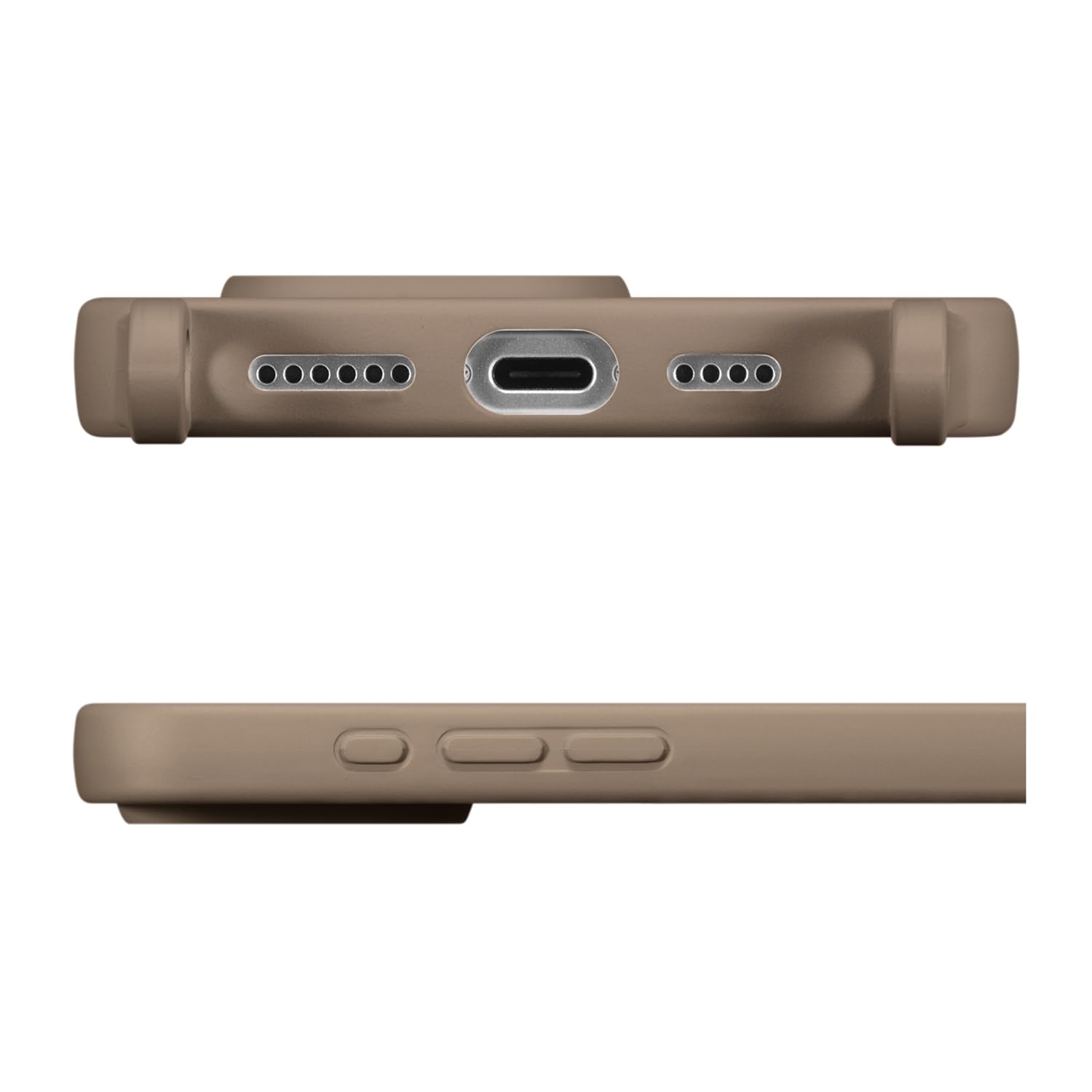 ZTOFERA Liquid Silicone Shockproof Case with Adjustable Neck Strap for iPhone 16 Pro - Protective Phone Cover with Chain Lanyard, Perfect for Travel, Gym & Outdoor Activities (Brown)