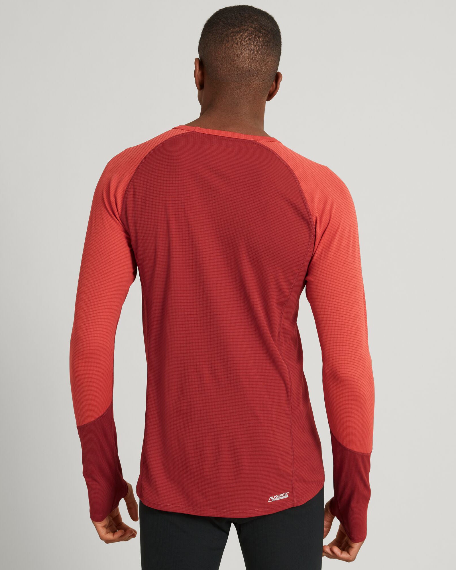 KMDAction Men's Long Sleeve Thermal Shirt - Warm Spice/Umber Color - Perfect for Hiking, Camping & Winter Outdoor Activities
