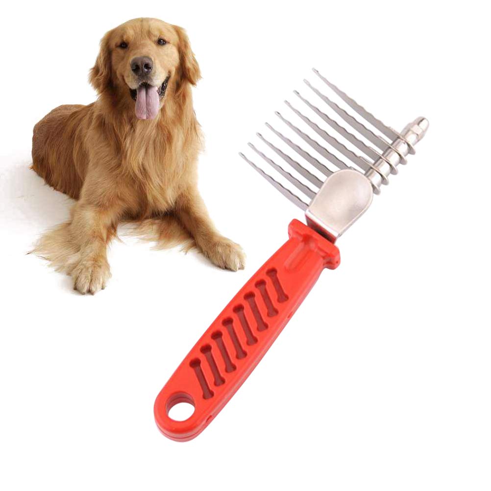Premium Dog Deshedding Tool - Gentle Knotting Comb for Effective Hair Removal - Perfect for Grooming, Shedding Control & Pet Hair Management at Home