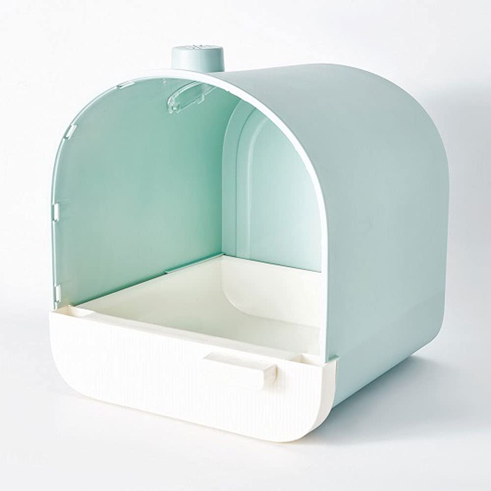 Enclosed Cat Litter Box with Drawer - Large Round Clamshell Design for Easy Cleaning, Odor Control & Privacy (Purple) - Perfect for Small Spaces & Multi-Cat Homes