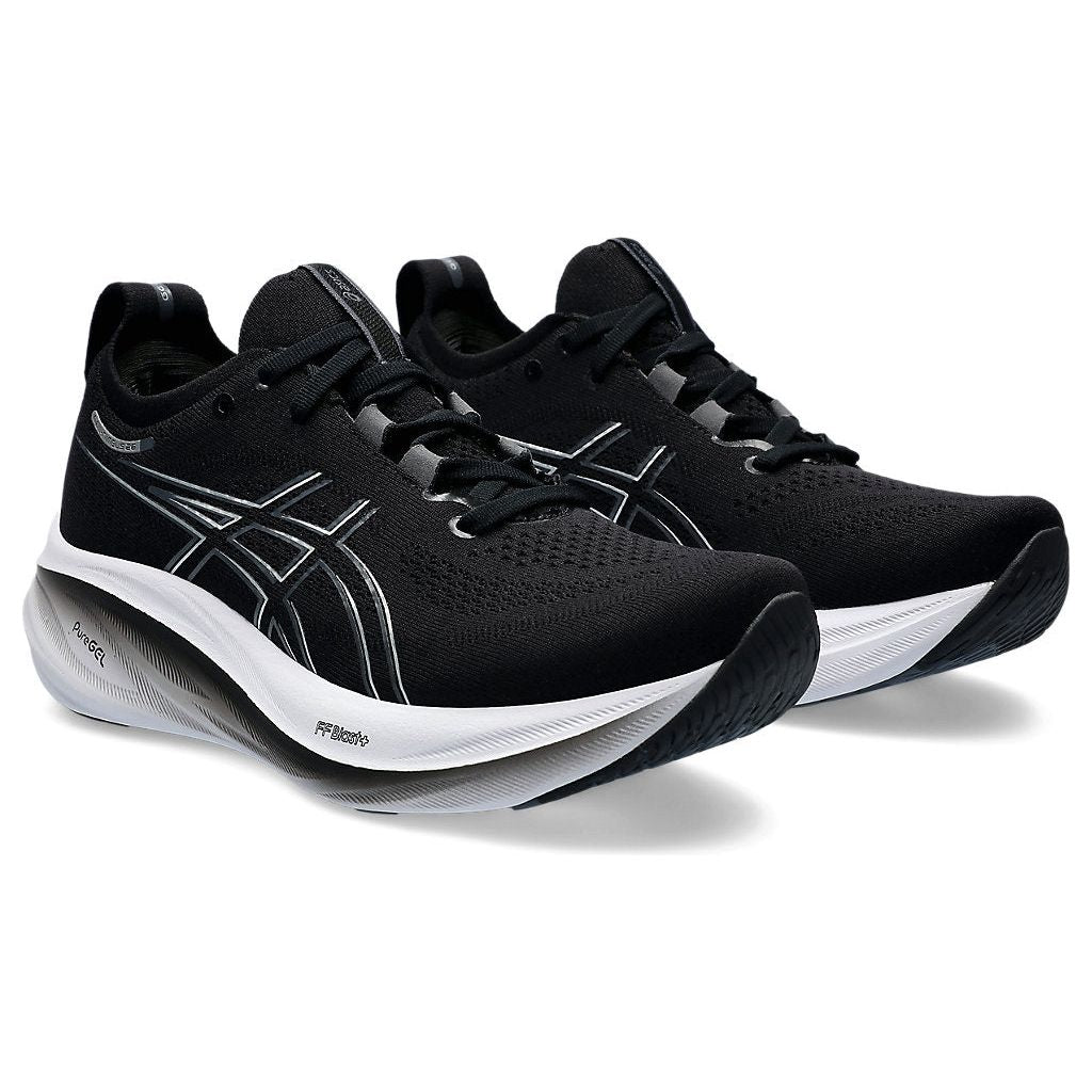 Asics Women's Gel Nimbus 26 Running Shoes - Black Graphite Grey | Lightweight Cushioned Sneakers for Women | Perfect for Jogging, Gym Workouts & Daily Walking