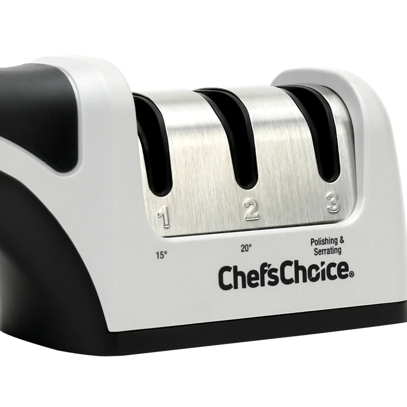 Chef'sChoice AngleSelect Professional Manual Knife Sharpener - Silver/Black | Precision Kitchen Tool for Sharpening Chef Knives, Hunting Knives & Kitchen Cutlery | Perfect for Home Cooks & Professional Chefs