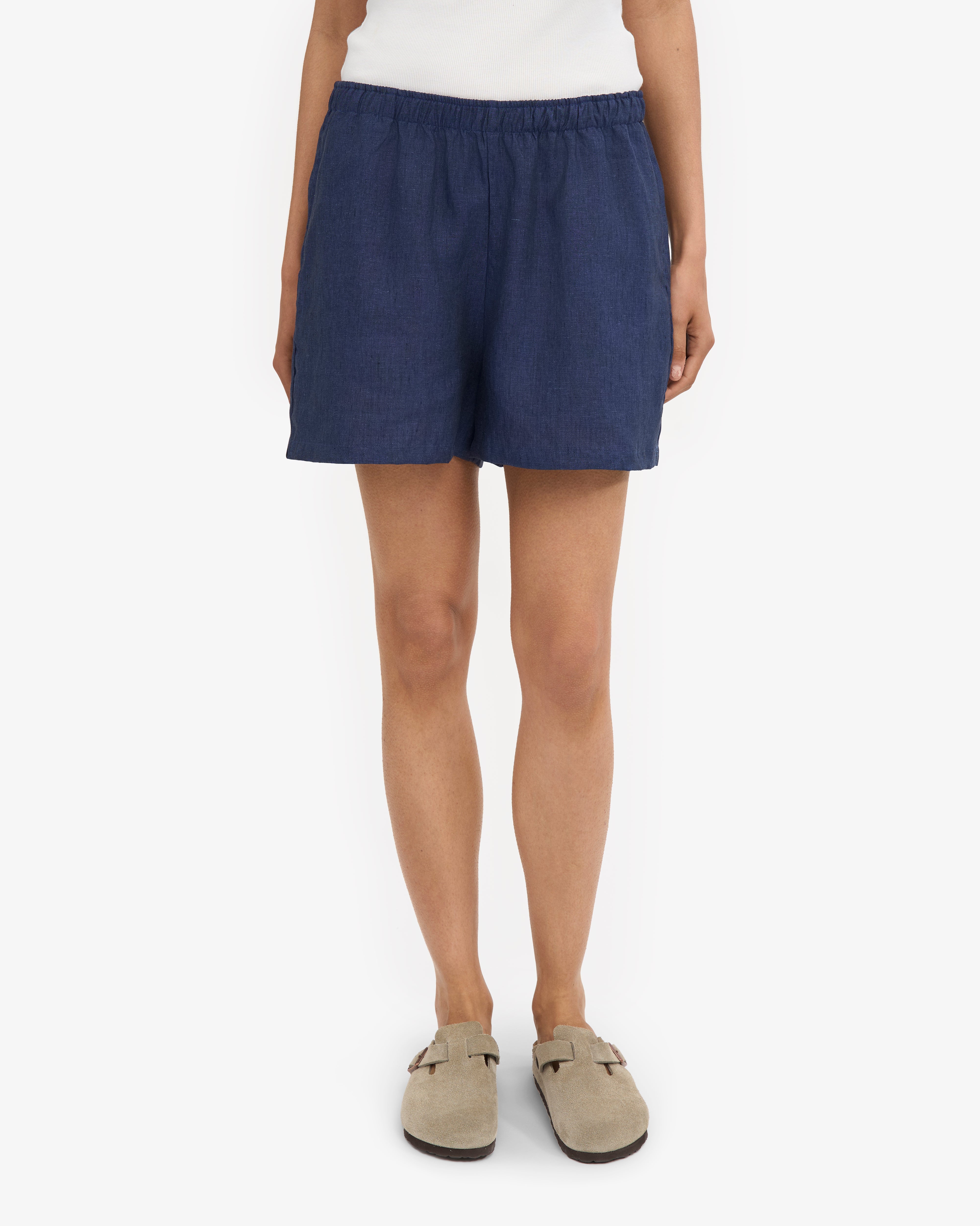 Soft Lavender Linen Shorts for Women - Breathable & Comfortable Summer Casual Wear - Perfect for Beach, Travel & Relaxing Outdoors