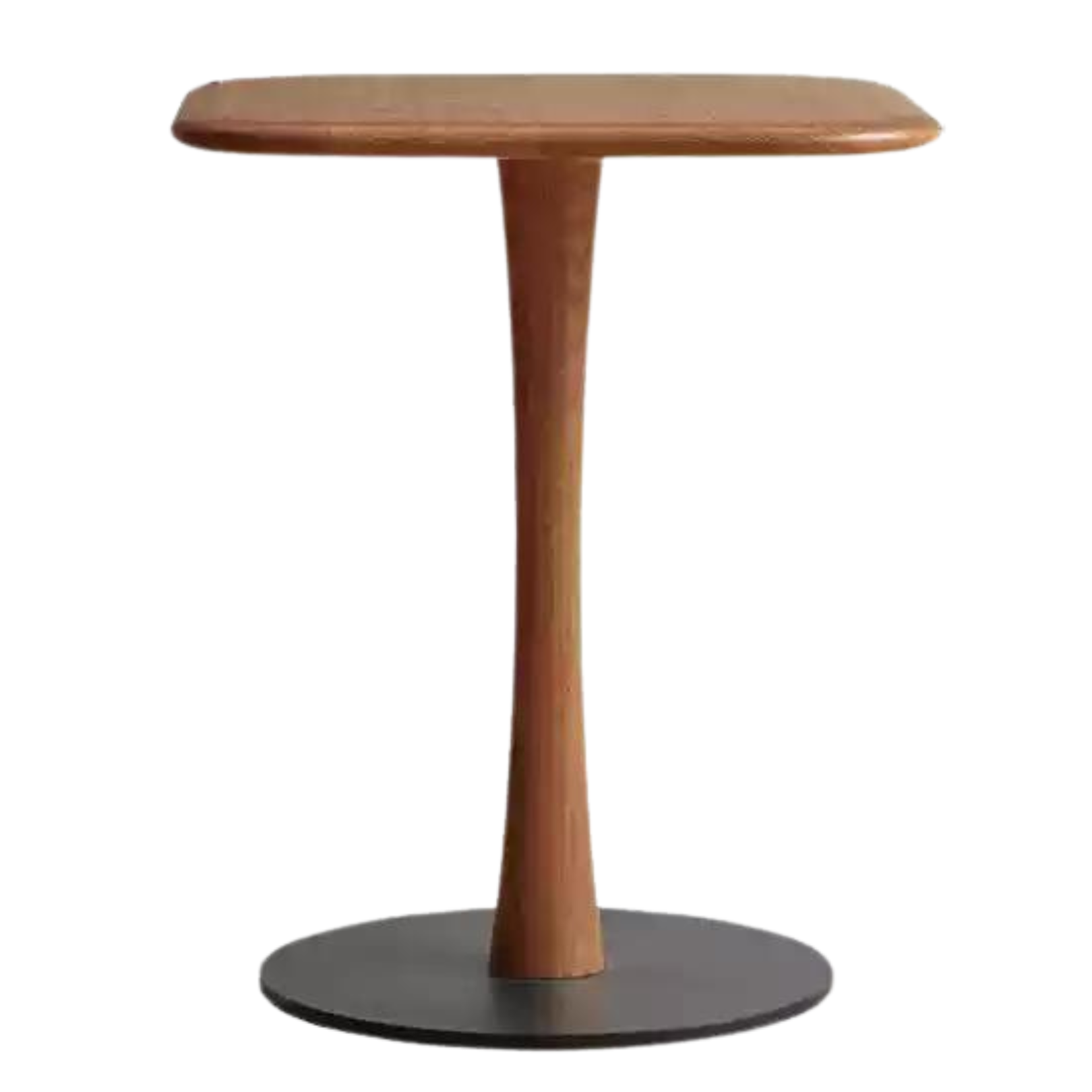 Solid Oak & Black Walnut Small Square Side Table - Handcrafted Wooden End Table for Living Room, Bedroom, or Office Decor