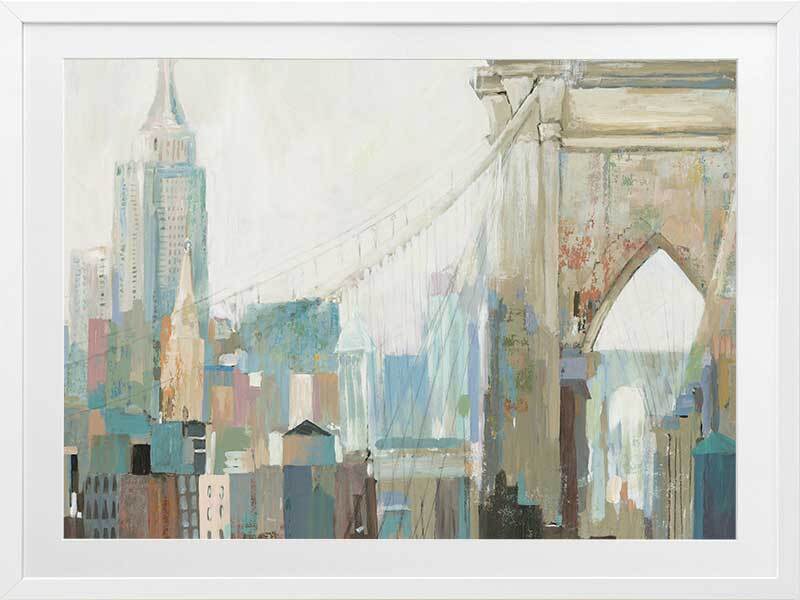 Brooklyn Bridge Framed Art Print - New York City Skyline Wall Decor - Perfect for Living Room, Bedroom & Office Decor