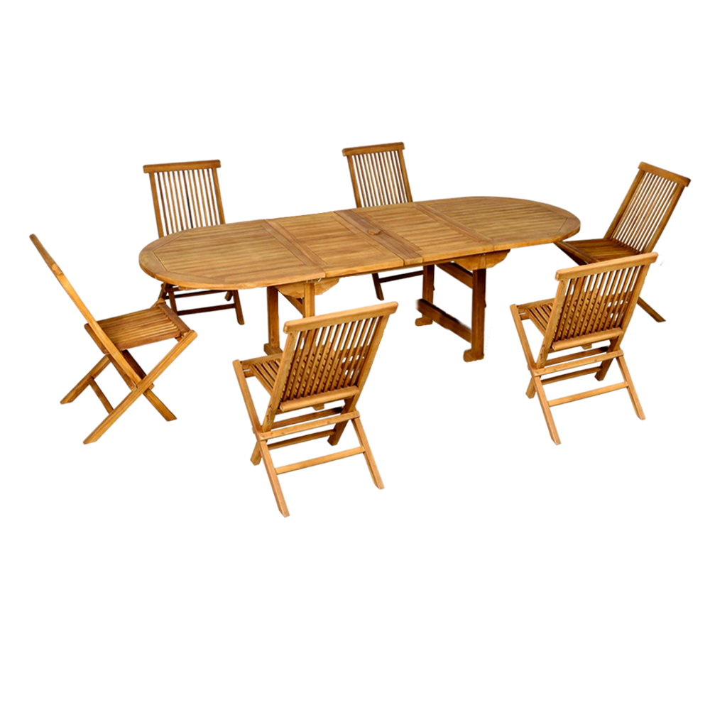 ABR Regal 7-Piece Outdoor Dining Set - Patio Furniture for Garden, Backyard, and Poolside Dining