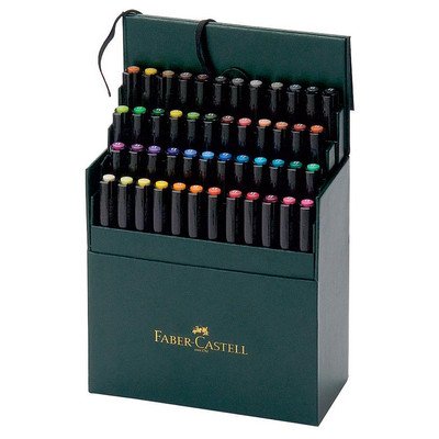 Faber-Castell Artist Brush Pens Set of 48 - Premium Watercolor Markers for Calligraphy, Drawing & Illustration - Perfect for Artists, Students & Adult Coloring Books