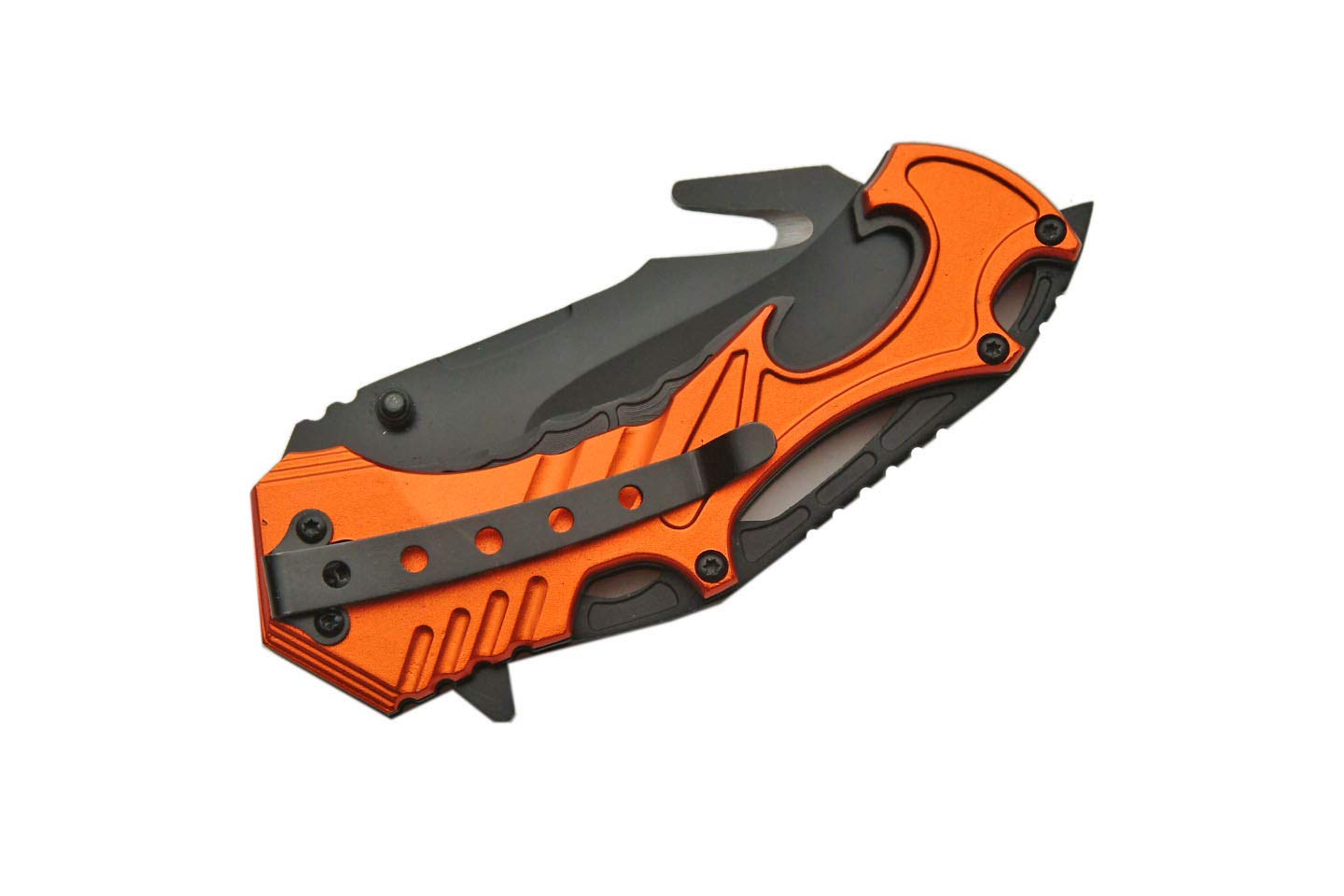 SZCO Supplies 300287-OR Orange Utility Assisted Opening Knife - Tactical, Outdoor, Camping & EDC Use