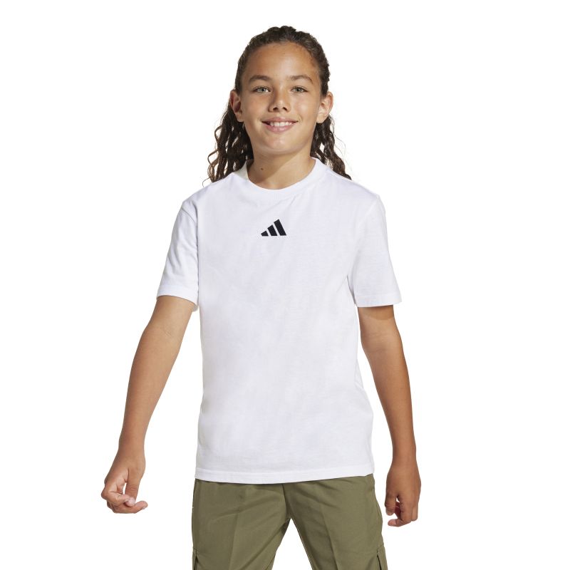 Adidas Boys Essentials Small Logo T-Shirt - Comfortable Cotton Tee for Kids, Casual Wear & Everyday Outfits
