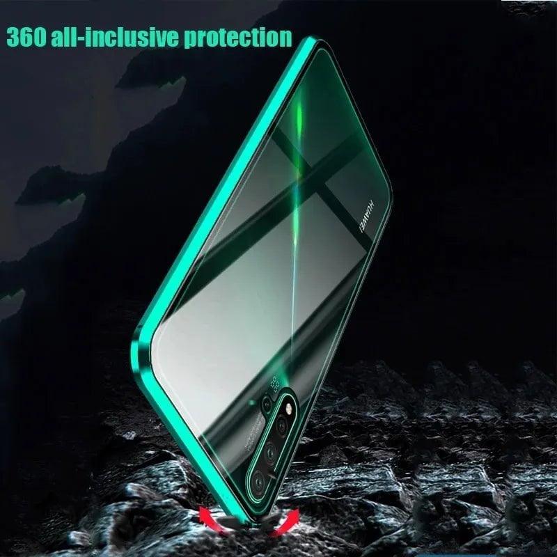 Samsung Galaxy S24 Magnetic Adsorption Glass Metal Case - Premium Protective Cover for Everyday Use & Travel