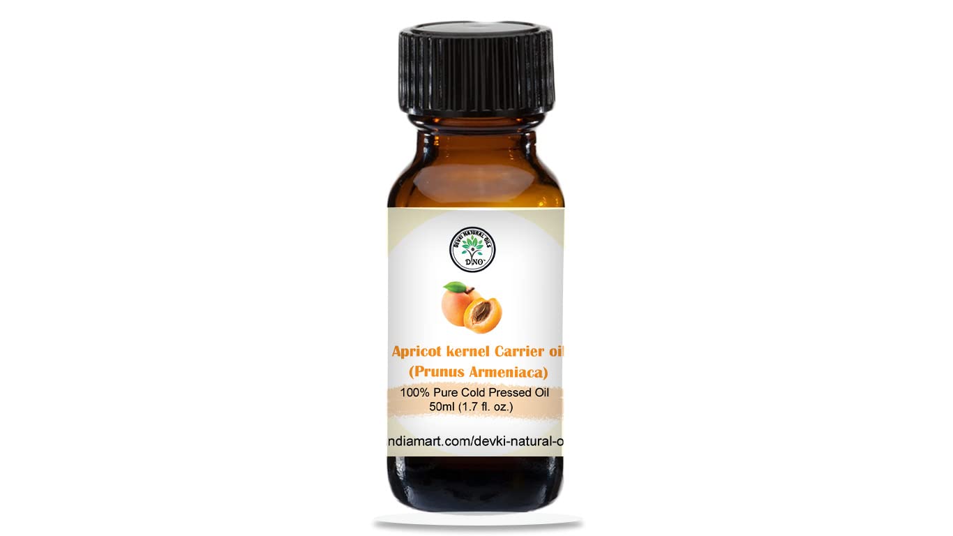 Pure & Undiluted DVNO Apricot Carrier Oil for Skin Balancing - Massage, Nourishment & Moisturization - Reduces Fine Lines & Wrinkles (50ml) - Perfect for Facial Care, Aromatherapy & DIY Beauty Recipes
