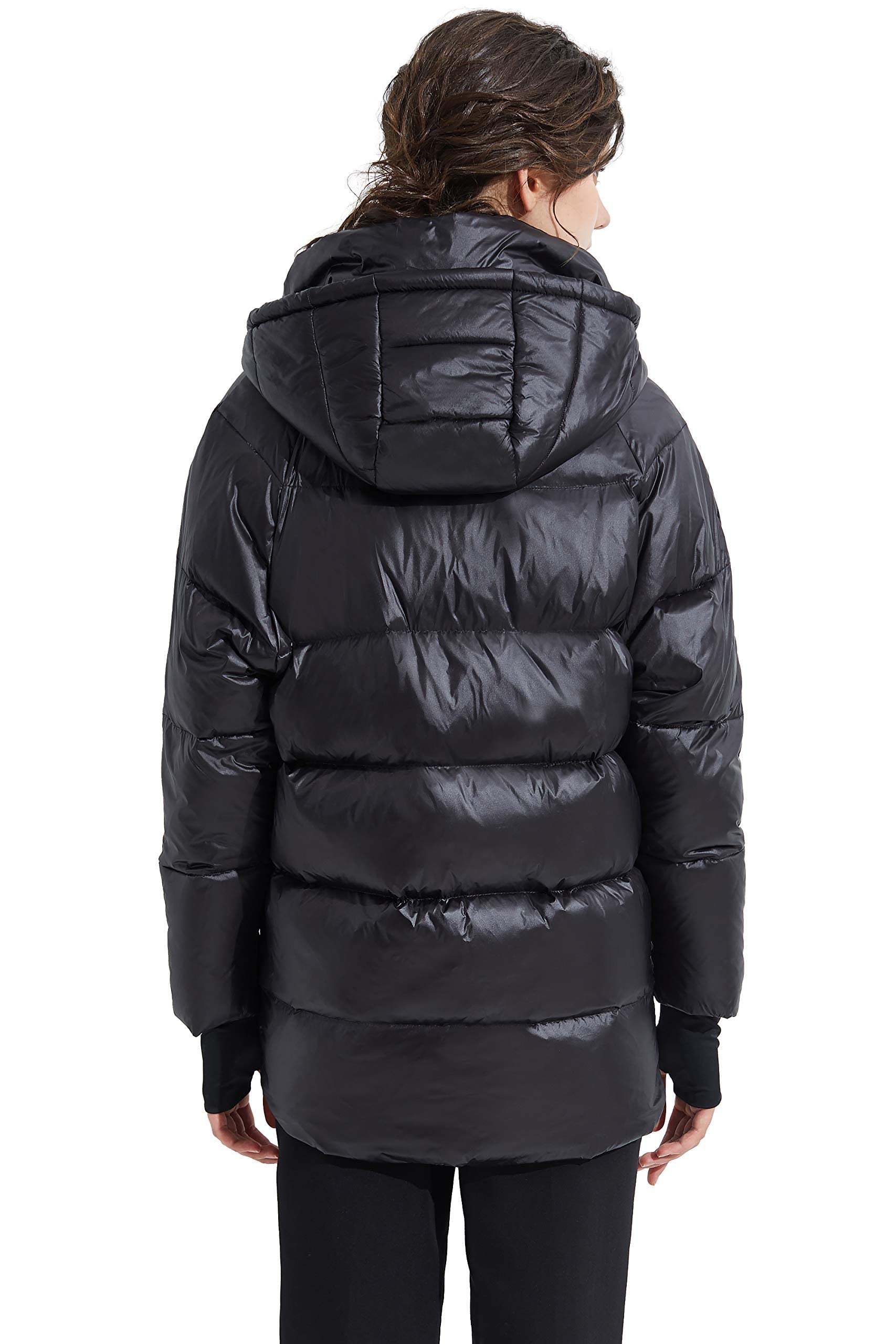 Orolay Women's Lightweight Down Puffer Jacket - Winter Cropped Bubble Coat with Hood for Warmth & Style | Perfect for Outdoor Activities, Travel & Casual Wear