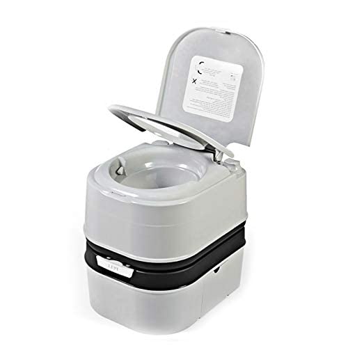 24L Portable Travel Toilet with Piston Flush - Lightweight Camping Toilet for Outdoor, RV, Boating & Emergency Use - Perfect for Camping Trips, Road Trips & Marine Adventures