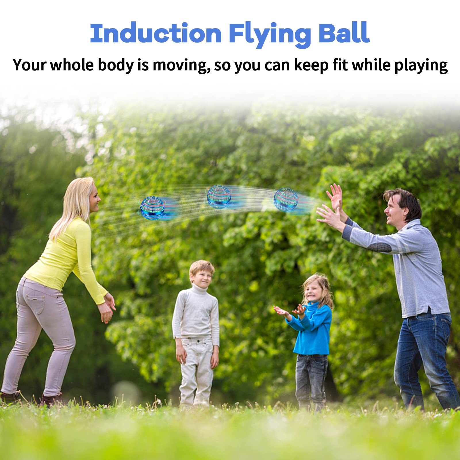 Magic Flying Orb Toy - 360° Rotating Hover Ball for Kids & Adults, LED Dream Lantern, Indoor/Outdoor Flying Toy, Perfect Christmas Gift for Boys Girls (Great for Parties, Backyard Fun & STEM Learning)