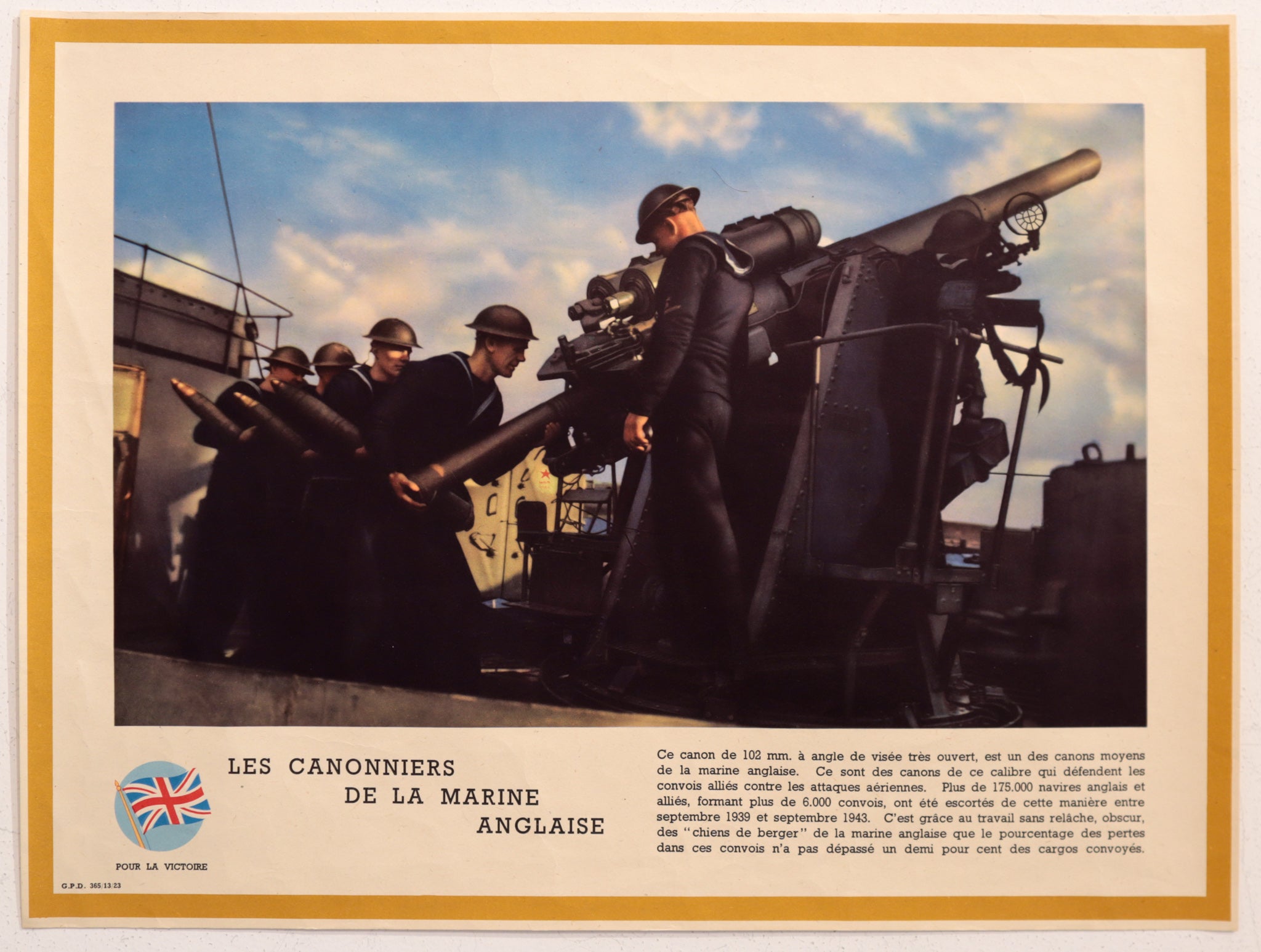 Original Vintage 1940-1945 French WWII Victory Poster 