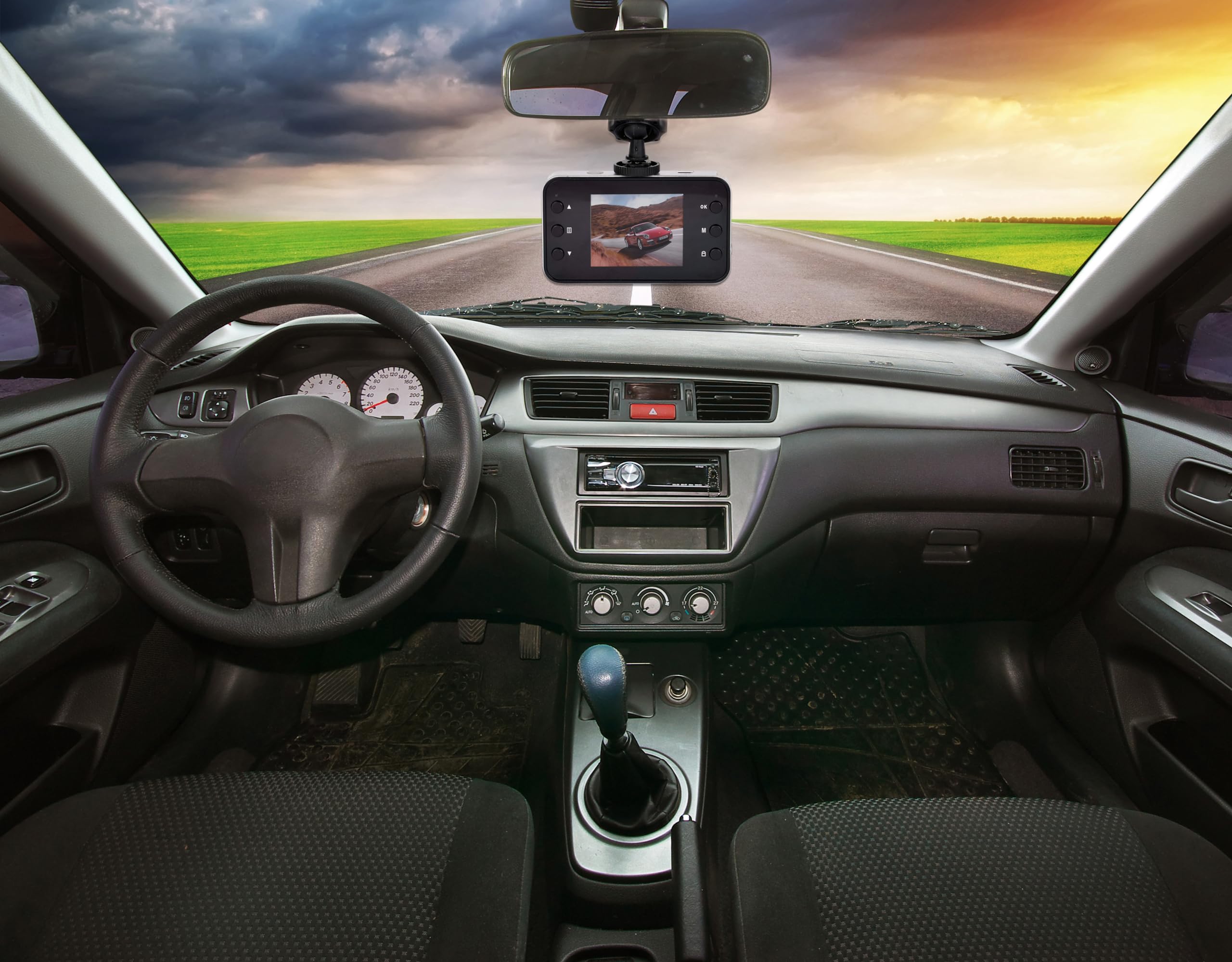 Naxa Electronics NCV-6000 HD Dash Camera - 1080P Portable Car Video Recorder with Night Vision, Loop Recording & G-Sensor for Accident Evidence - Perfect for Uber, Lyft, Taxi & Personal Vehicle Security