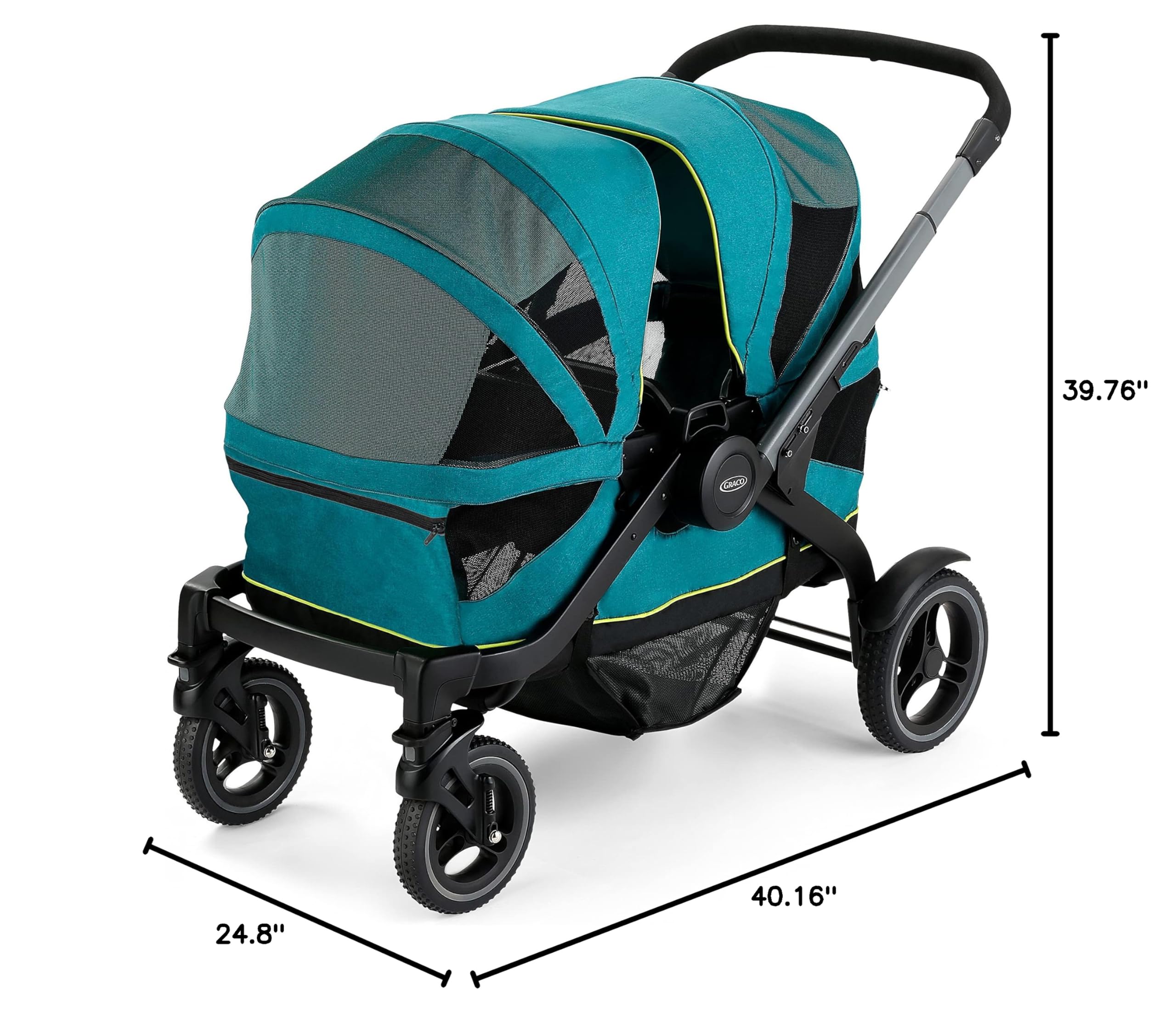 Graco Modes Adventure Stroller Wagon - Lightweight All-Terrain Pushchair with Canopy & Storage | Perfect for Outdoor Adventures, Beach Trips & Family Outings (Acadia Color)
