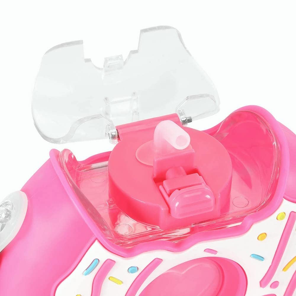 **Kawaii Donut Water Bottle with Straw for Kids - Cute Portable BPA-Free Leak Proof Water Cup for Girls, School, Travel, Sports & Outdoor Activities (Pink) - Perfect for Hydration on the Go**