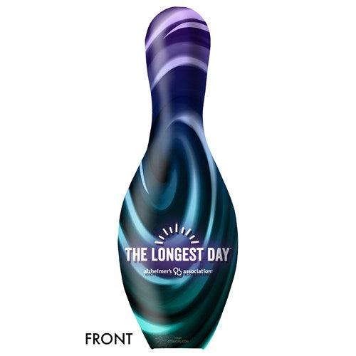 OnTheBallBowling Alzheimer's Association The Longest Day Bowling Pin - Custom Bowling Accessory for Charity Events, Fundraisers & Alzheimer's Awareness Campaigns