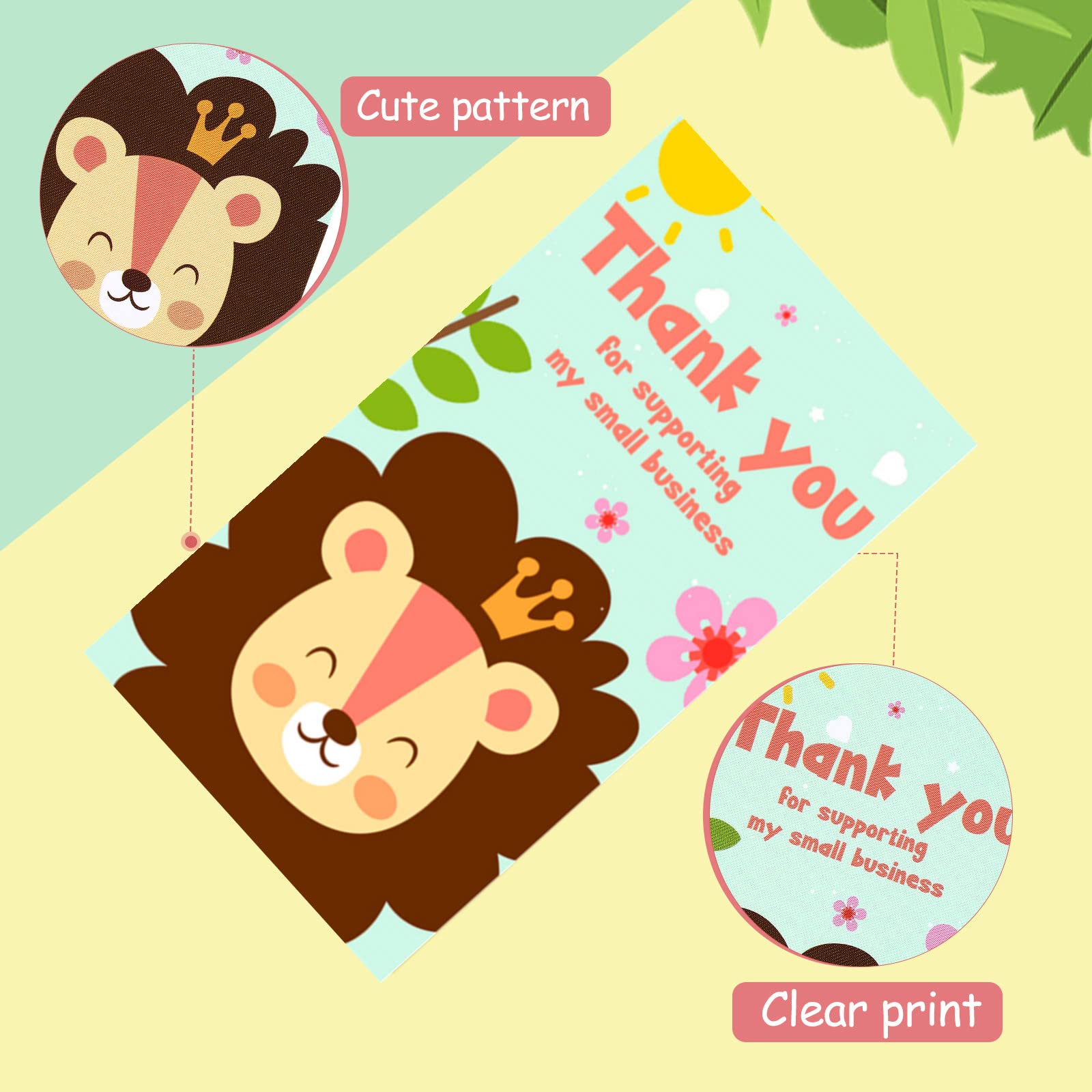 150Pcs Small Business Thank You Cards - 6 Cute Animal Designs, 2x3.5 Inch Mini Appreciation Cards for Retailers & Shop Owners - Perfect for Customer Gifts, Etsy Sellers & Small Business Marketing