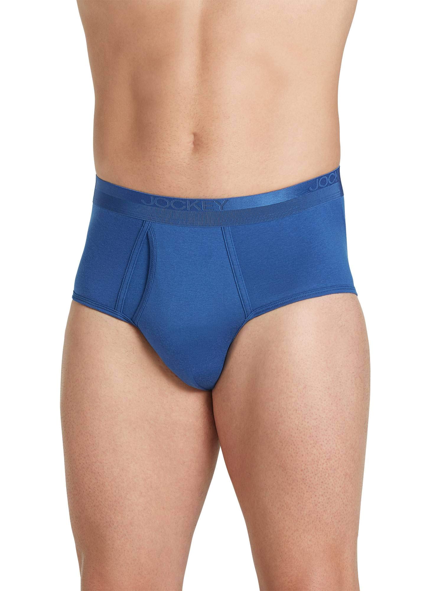 Jockey Men's Cotton Underwear 4-Pack - Soft Pima Cotton Full Rise Briefs for All-Day Comfort | Perfect for Work, Travel & Everyday Wear