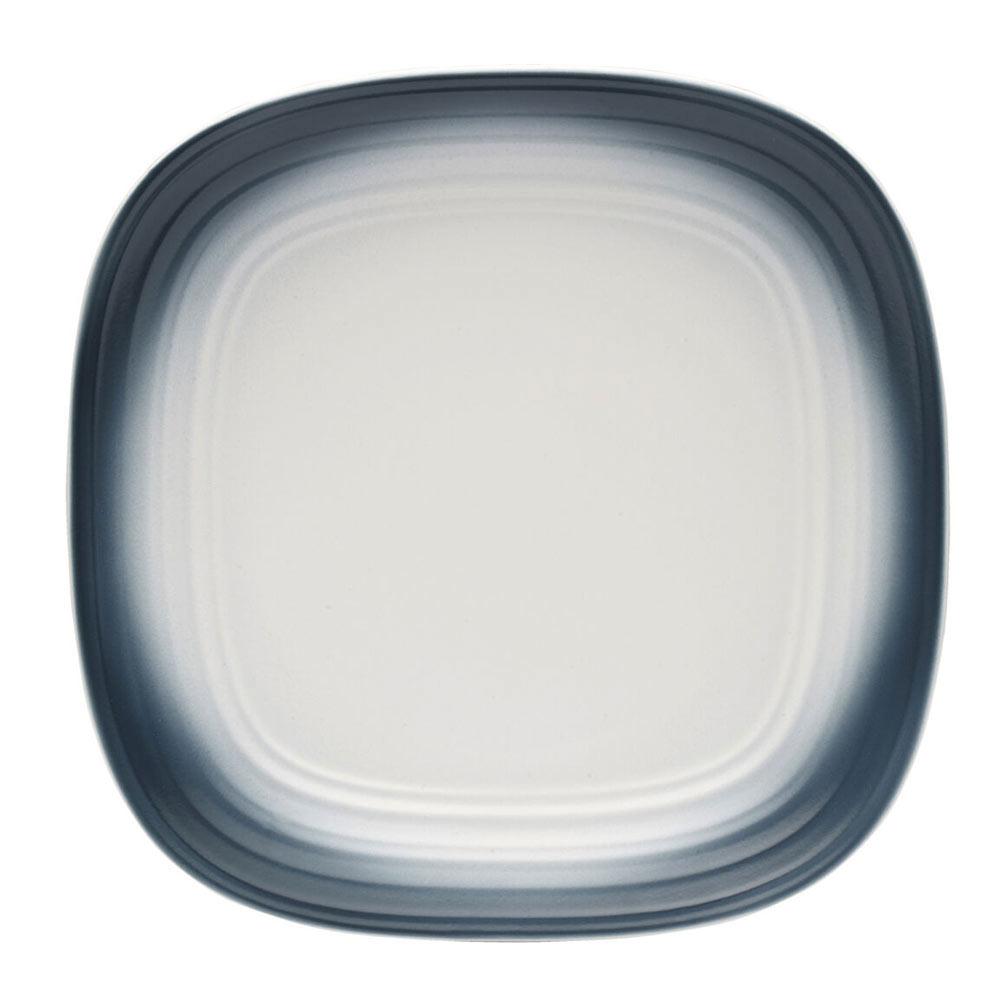 Swirl Ombre Blue Square 16-Piece Dinnerware Set - Service for 4 - Elegant Tableware for Modern Dining, Dinner Parties & Home Decor