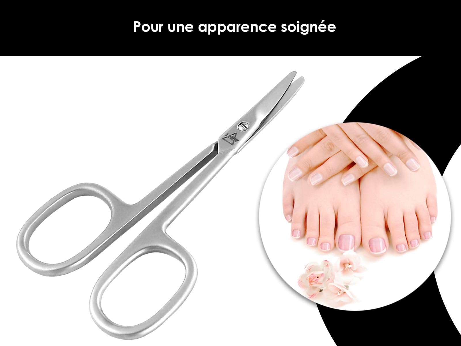 Premium Stainless Steel Nail & Cuticle Scissors - Ultra Sharp & Thin Manicure Pedicure Tools for Men & Women | Perfect for Home Grooming, Salon Use & Travel Nail Care Kits