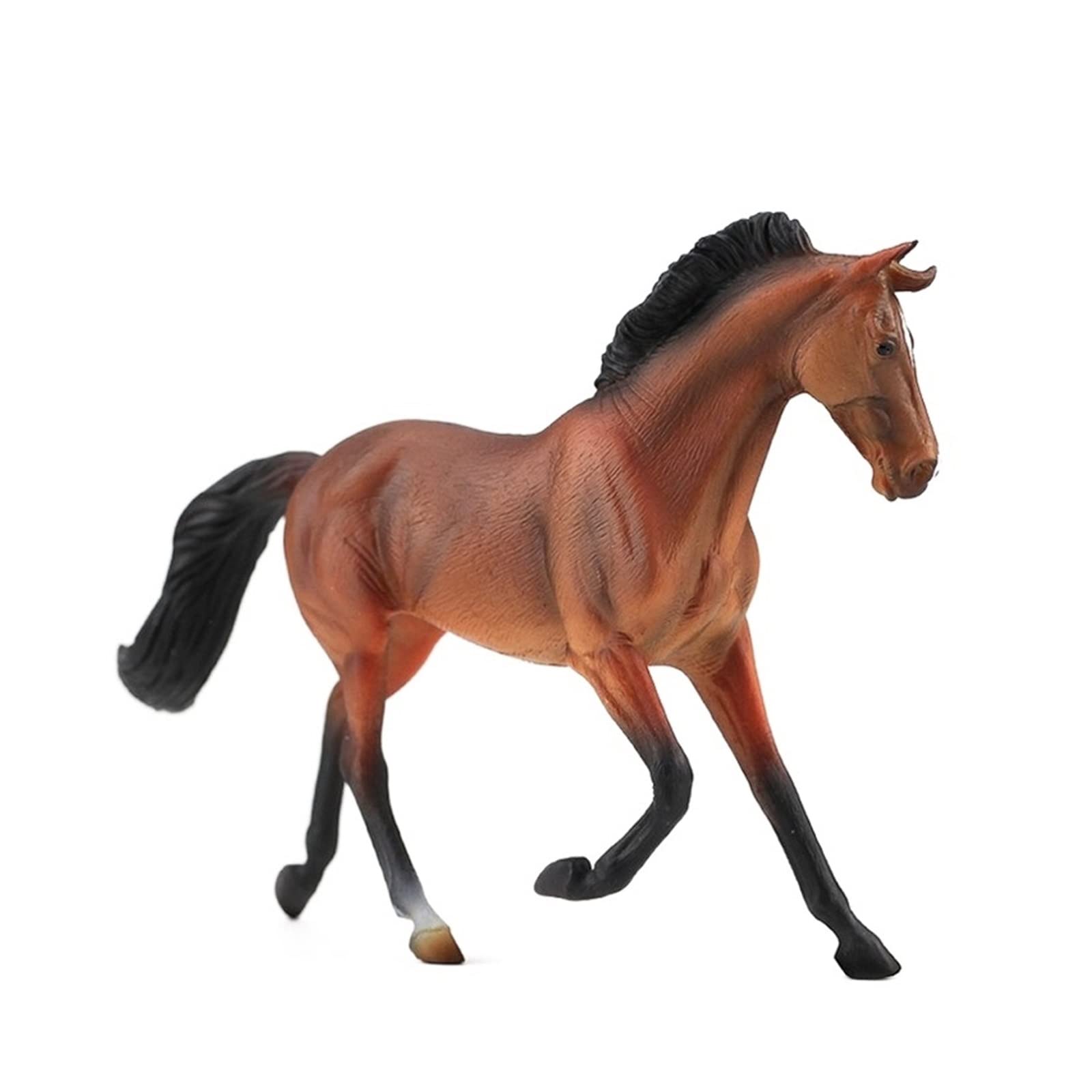 BELLAALONG Maroon Thoroughbred Mare PVC Rubber Animal Toy - Realistic Horse Figure for Home Decor, Kids Gift, Jungle Animal Collection - Perfect for Playtime, Display & Educational Scenes