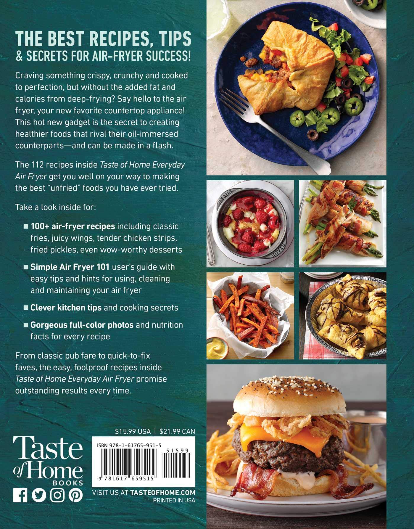 Taste of Home Everyday Air Fryer Cookbook: 112 Easy Weeknight Recipes for Dinners, Snacks & Desserts | Quick Meals, Family Cooking & Healthy Eating Ideas