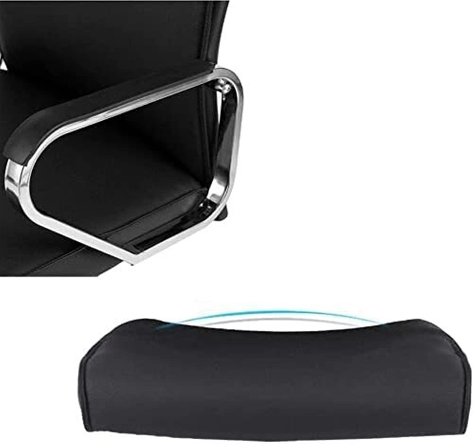 Ergonomic Office Chair - Adjustable Computer Desk Chair with Lumbar Support, Folding Armrests & Breathable Mesh Back - Perfect for Home Office, Gaming & Outdoor Camping (Black)
