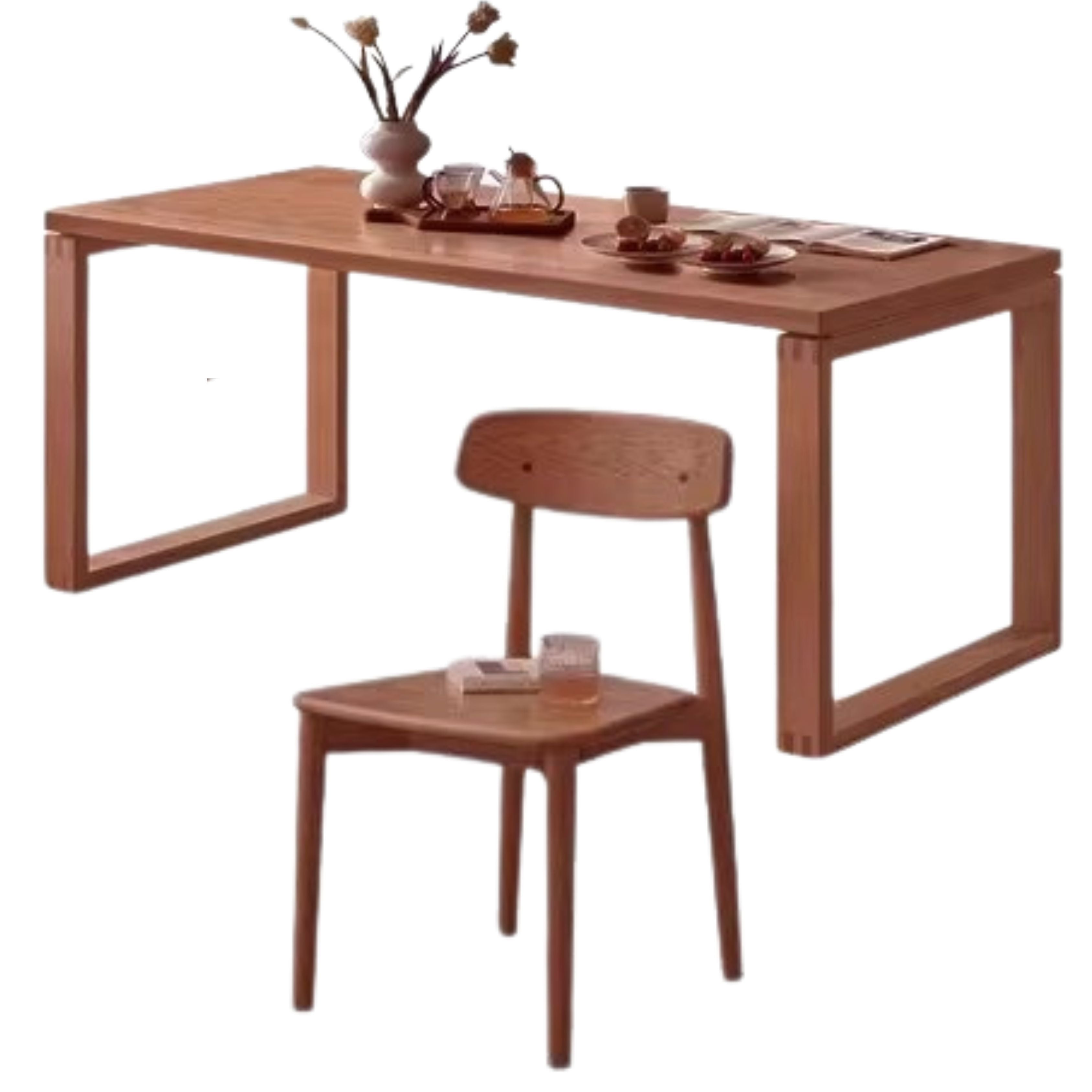 70.8x33.4x29.5 inch / 180x85x75 cm / Walnut Color / Oak  Dining table + 6 chairs