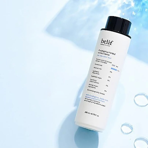 Belif Eucalyptus Herbal Extract Toner 200ml - Soothing Facial Toner for Oily & Acne-Prone Skin | Refreshing Hydration & Pore Care | Perfect for Daily Skincare Routine & Post-Workout Refreshment