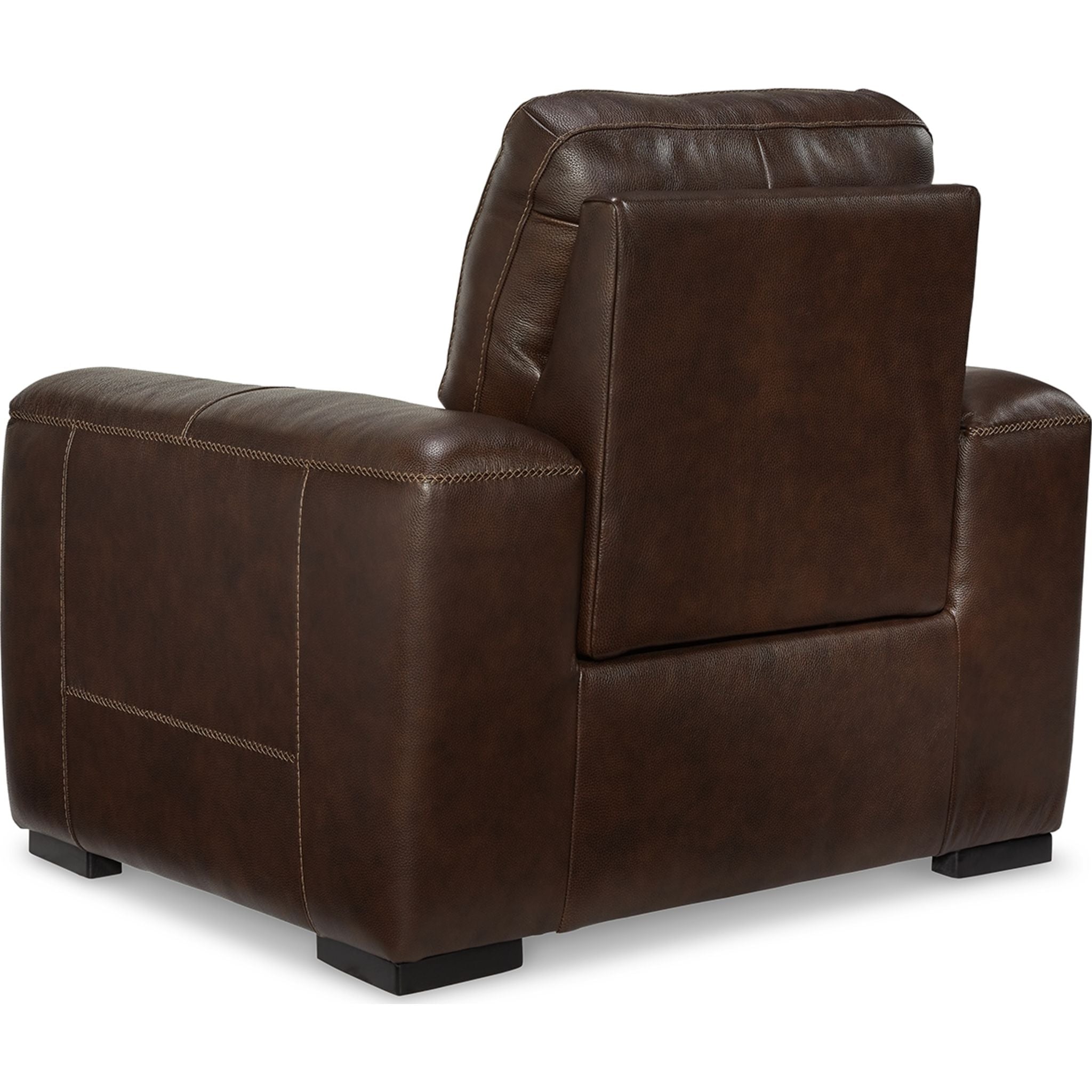 Alessandro Power Recliner Chair - Genuine Walnut Brown Leather with Adjustable Headrest & Lumbar Support - Perfect for Living Room, Home Theater & Office Relaxation
