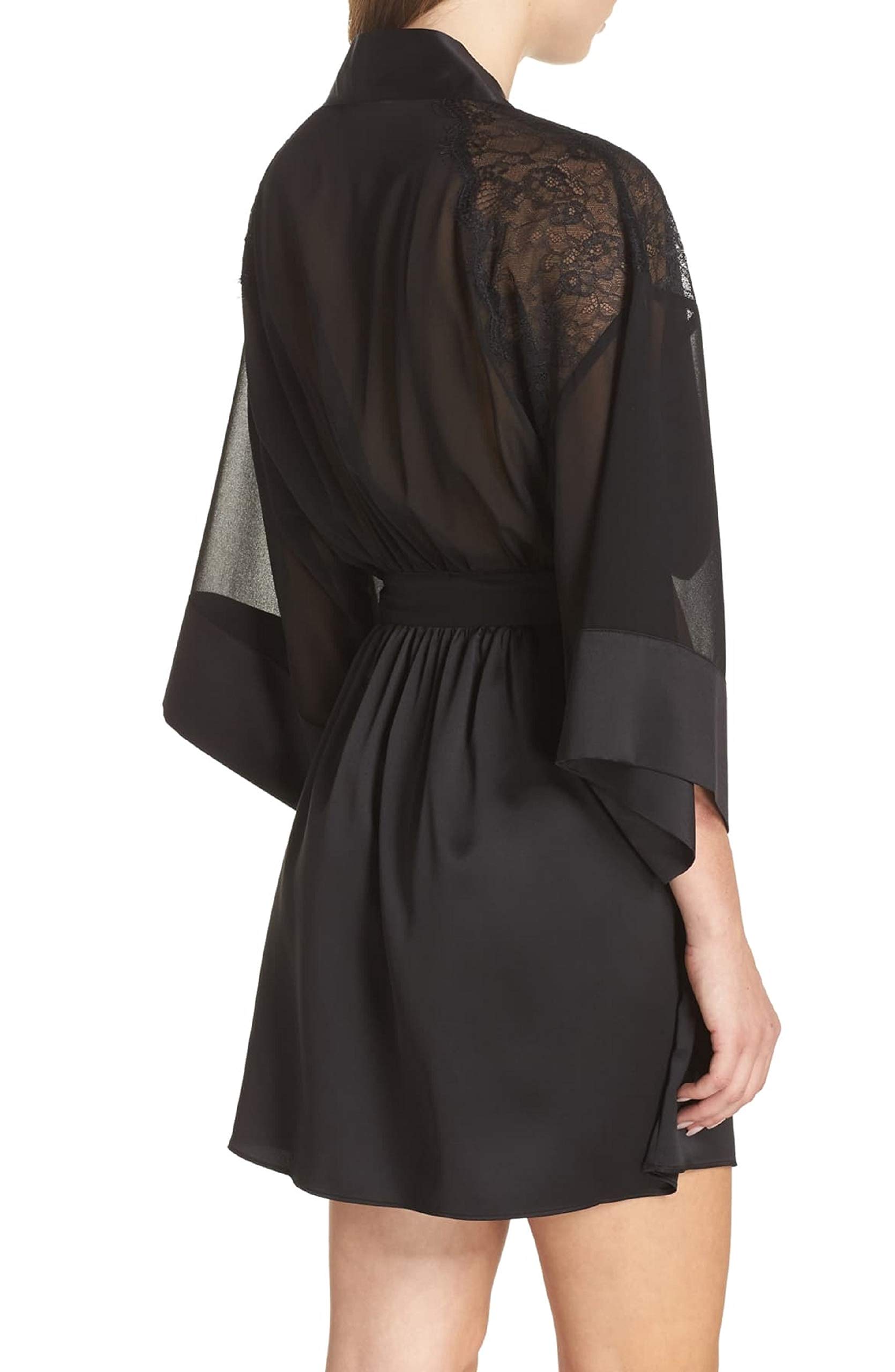 Margo Women's Black Soft Fleece Robe - Small Size, Cozy Bathrobe for Spa, Lounge & Relaxation at Home
