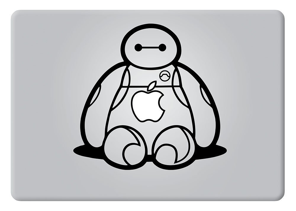 Big Hero 6 Baymax Sitting Vinyl Sticker Decal for MacBook Air Pro & Retina Laptop - Cute Anime Laptop Skin for Apple Mac Computers - Perfect for School, Office & Anime Fans Decor