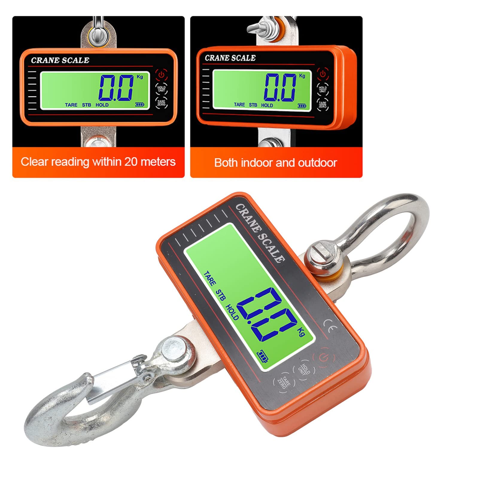 1500kg/3000lb Digital Hanging Scale - Heavy Duty Aluminum Industrial Crane Scale with Remote Control | Portable Electronic Weighing Device for Farm, Fishing, Warehouse & Logistics | Perfect for Livestock, Cargo & Equipment Weighing