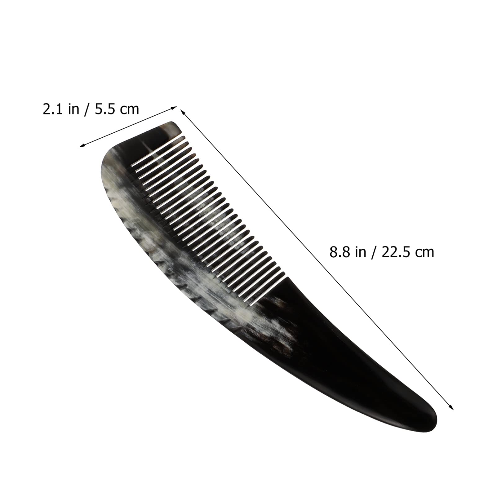 Natural Horn Massage Comb for Women - Anti-Static Hair Comb with Handmade Grain for Scalp Massage, Detangling & Styling | Portable Pocket Size for Home, Travel & On-the-Go Hair Care
