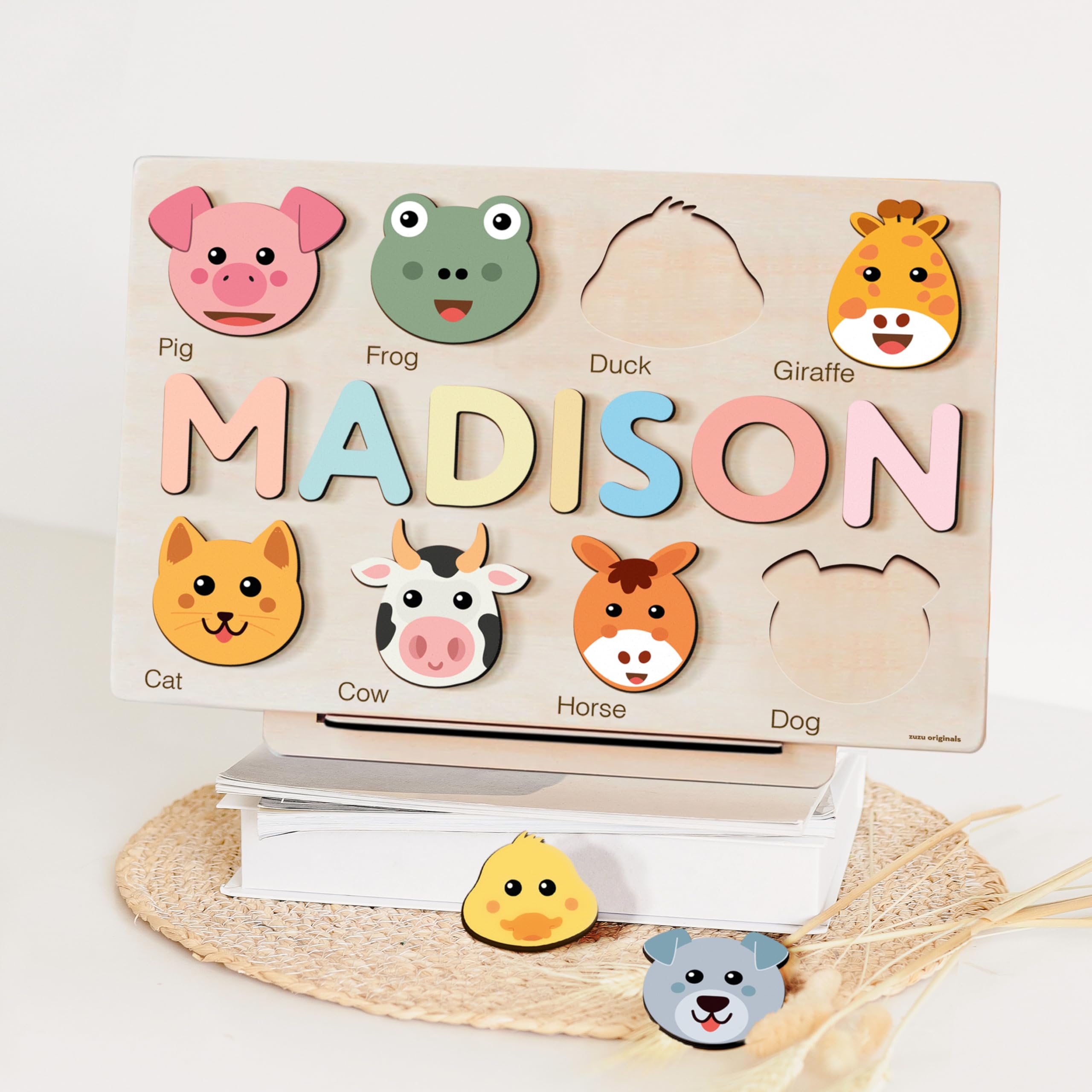 Personalized Wooden Name Puzzle for Toddlers - Baby Boy & Girl Gift for 3-36 Months - Custom Children's Toy for Learning & Play - Perfect for Christmas, Birthdays & Special Occasions
